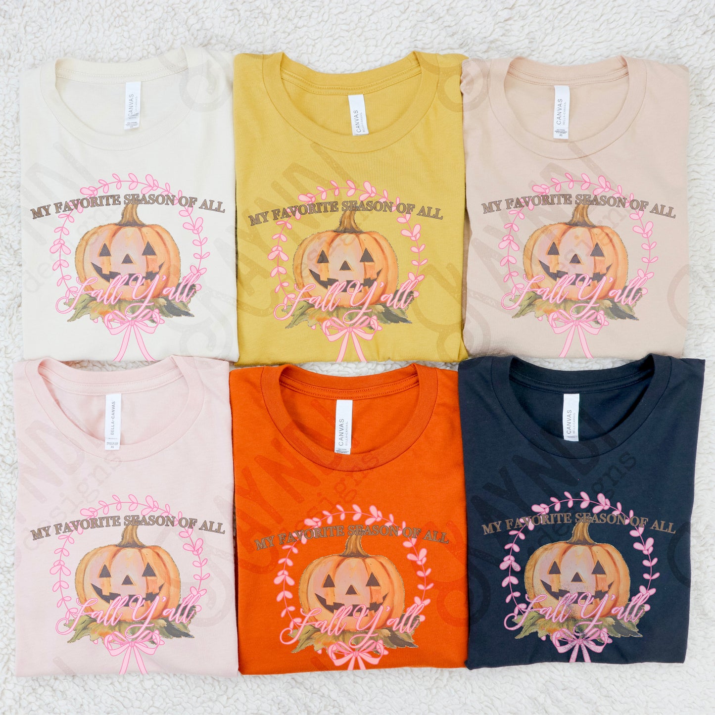 My favorite Season of All Fall Yall Sublimation Design PNG Digital Download Printable Pumpkin Preppy Pink