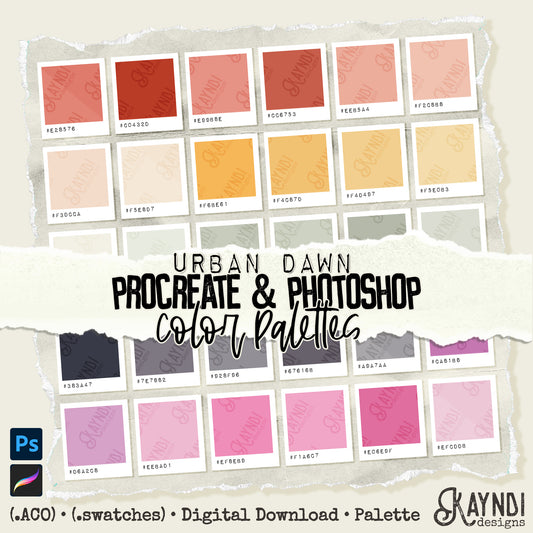 Urban Dawn Swatches iPad Design Procreate & Photoshop Color Palette