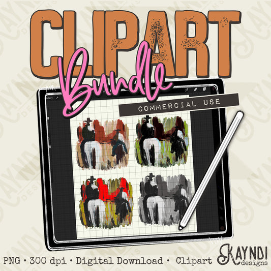 Abstract Cowboys Clipart Element PNG Digital Downloads Elements Fillers Commercial Use