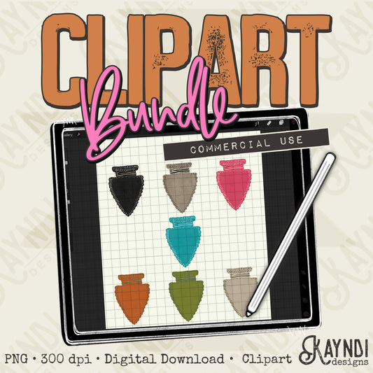 Arrowheads Clipart Element PNG Digital Downloads Elements Commercial Use