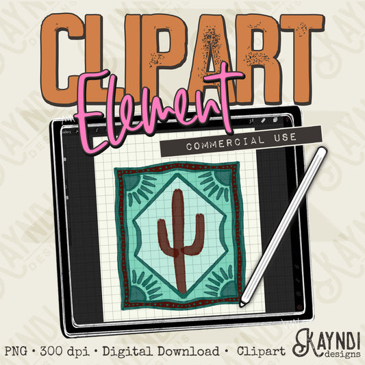 Catus Element PNG Digital Downloads Elements Commercial Use Desert Southwestern