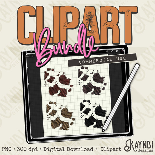 Cow Print Spots Element PNG Digital Downloads Elements Fillers Commercial Use