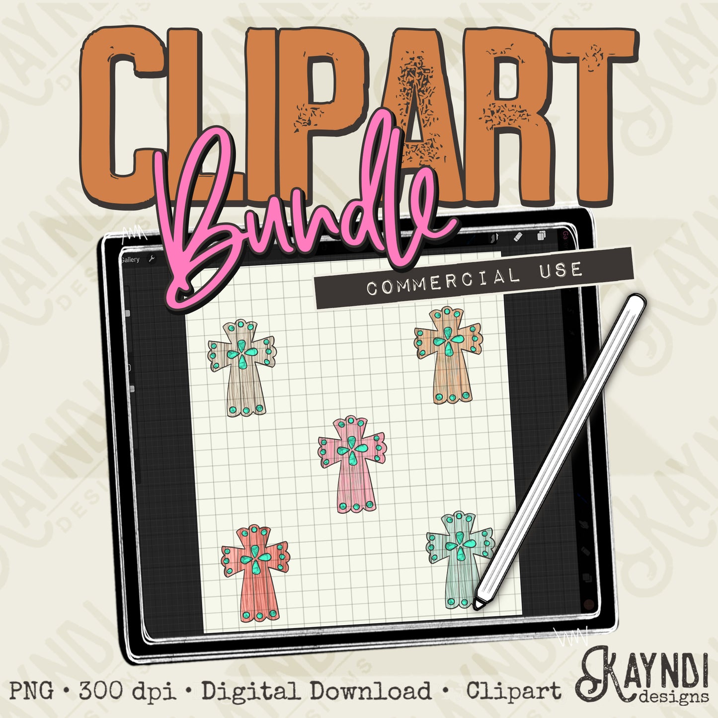 Cross Wood Bundle PNG Digital Downloads Elements Commercial Use Faith Religion