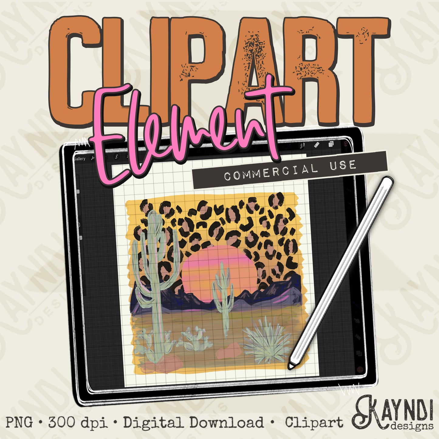 Desert Scene Element PNG Digital Downloads Elements Fillers Commercial Use