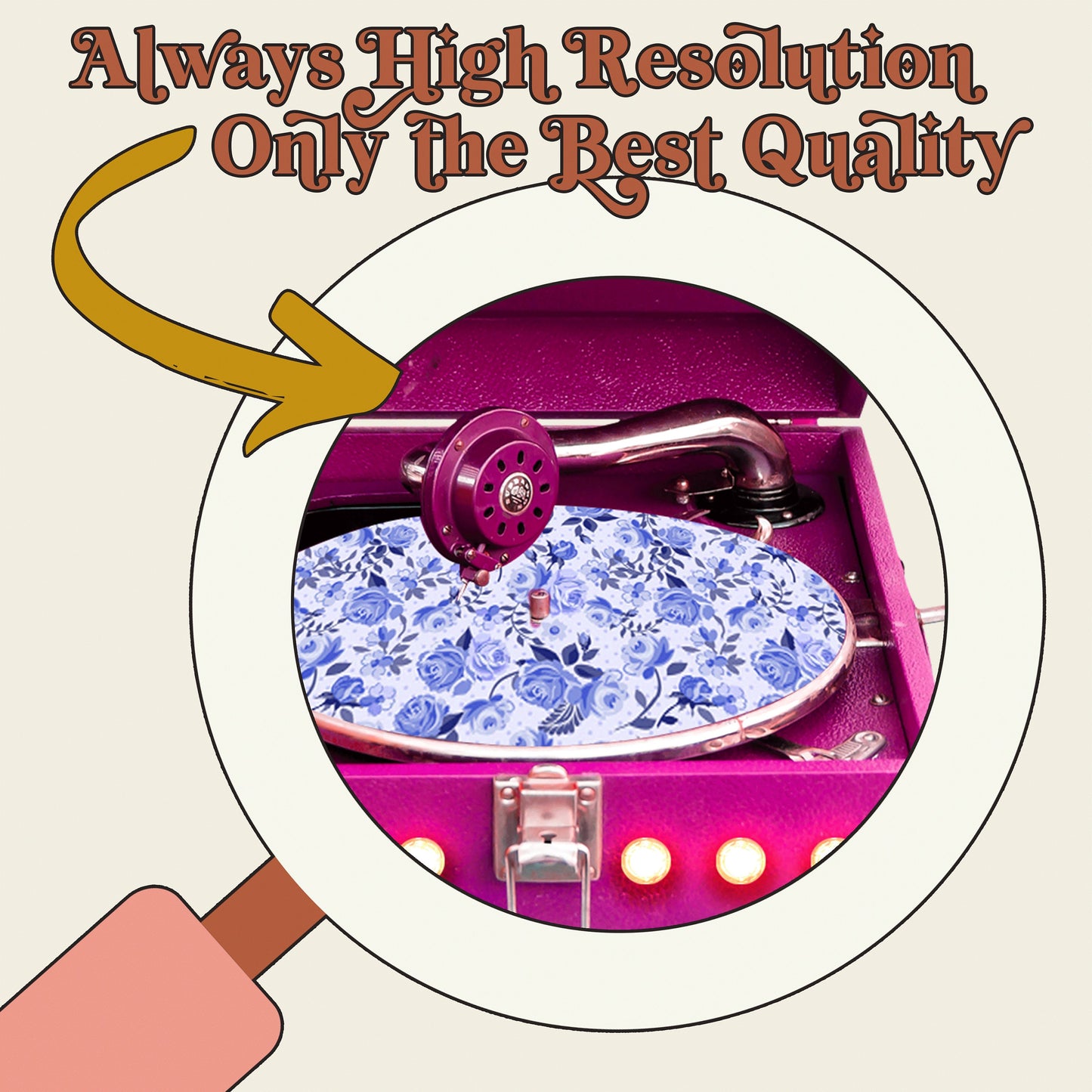 Girl Put Your Records On Design PNG Digital Download Sublimation Printable Record Player DTG Printing Cute Hot Pink Vintage Music