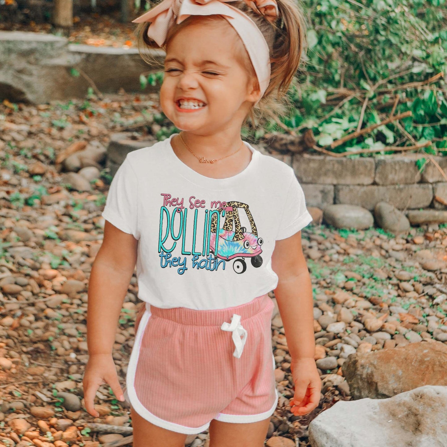 They See Me Rollin Sublimation Design PNG Digital Download Printable Kid Kids Children's Car Cute Cheetah Leopard Tie Dye Pink Girly