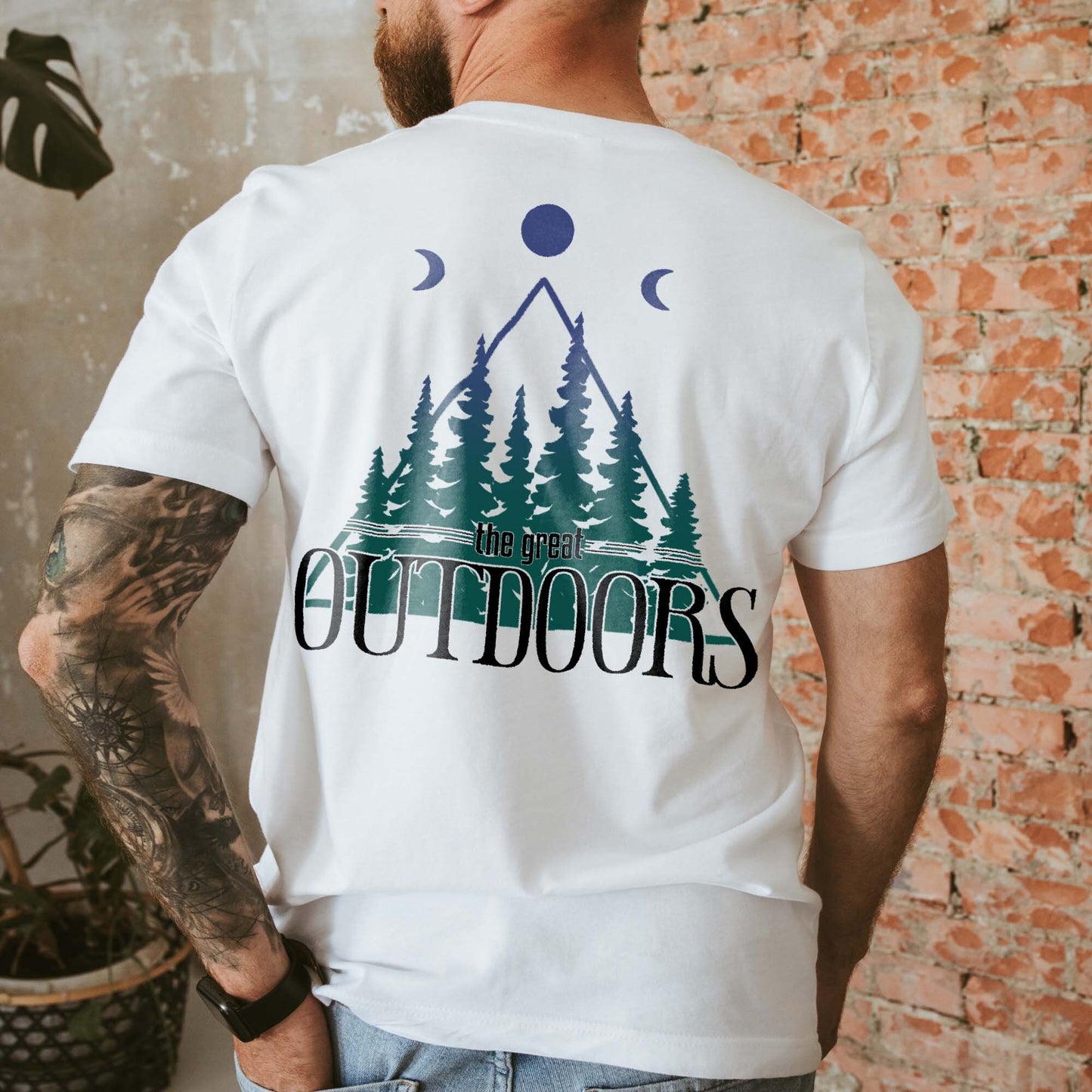 The Great Outdoors Sublimation Design PNG Digital Download Printable Mens Adventure 90s Deer Hunting Season Manly Guys Boys Fathers Day