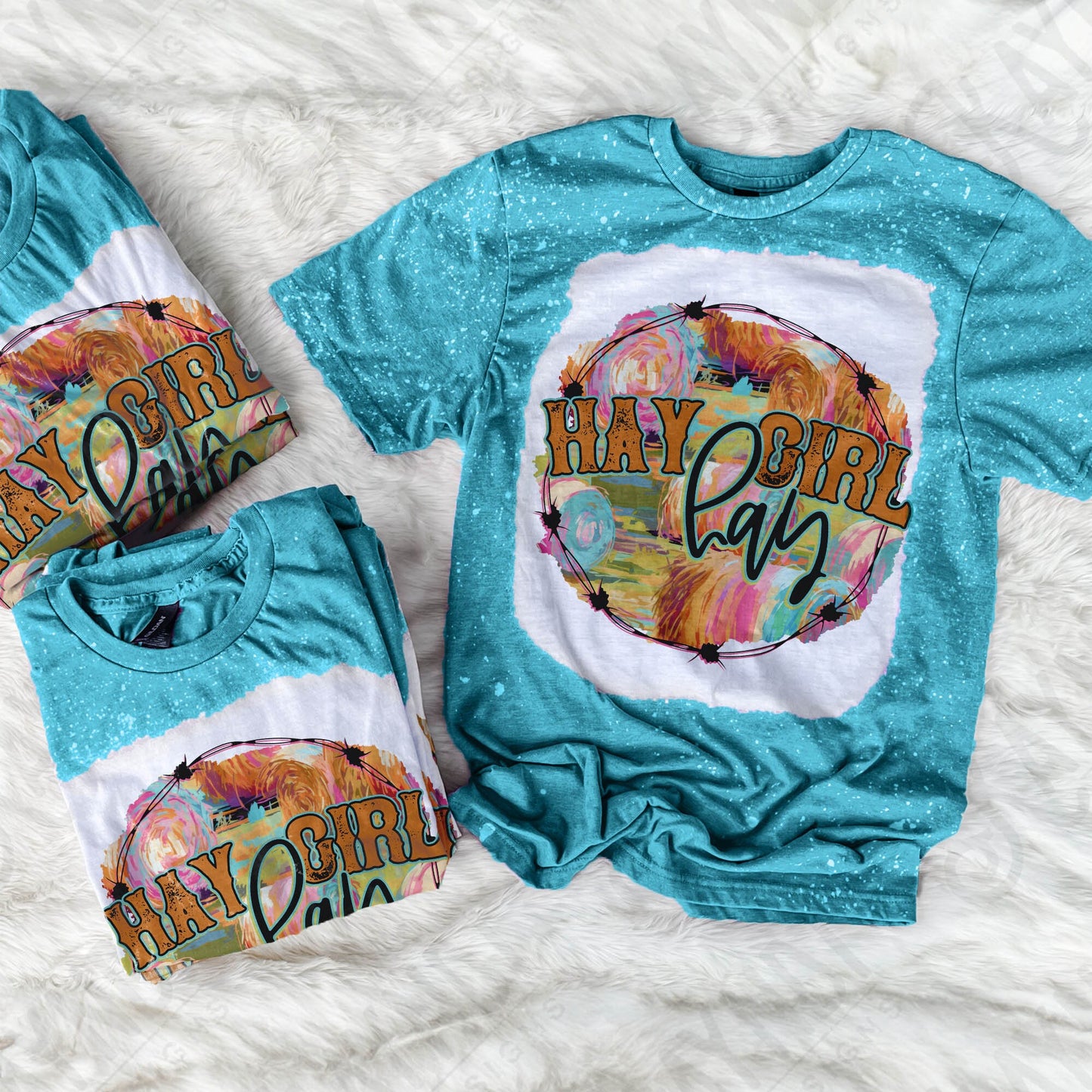 Hay Girl Hay Sublimation Design PNG Digital Download Printable Country Farm Girl Preppy Southern Barb Wire Cowgirl Pink Teal Small Town