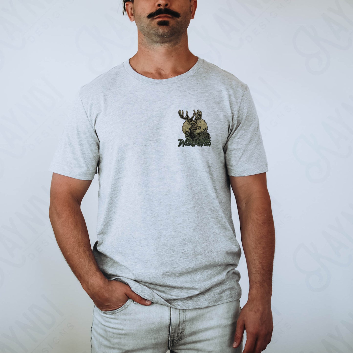Whitetail Whisperer Sublimation Design PNG Digital Download Printable Mens Design Hunting Season Deer Hunter Guys Design Dad Buck Antlers