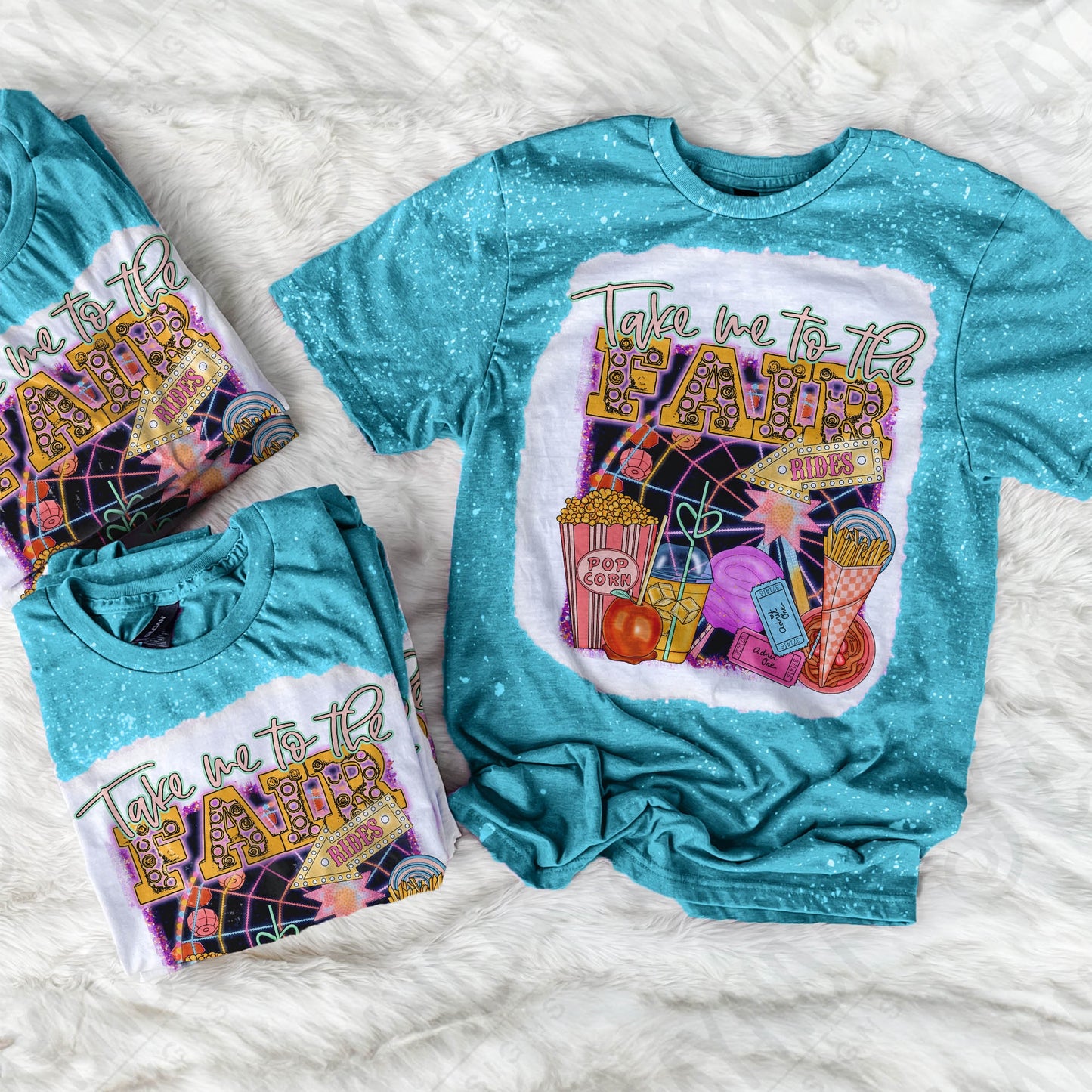 Take me to the Fair 1 Sublimation Design PNG Digital Download Printable State Fair Country Fair Rides Neon Ferris Wheel Tickets Fall Autumn
