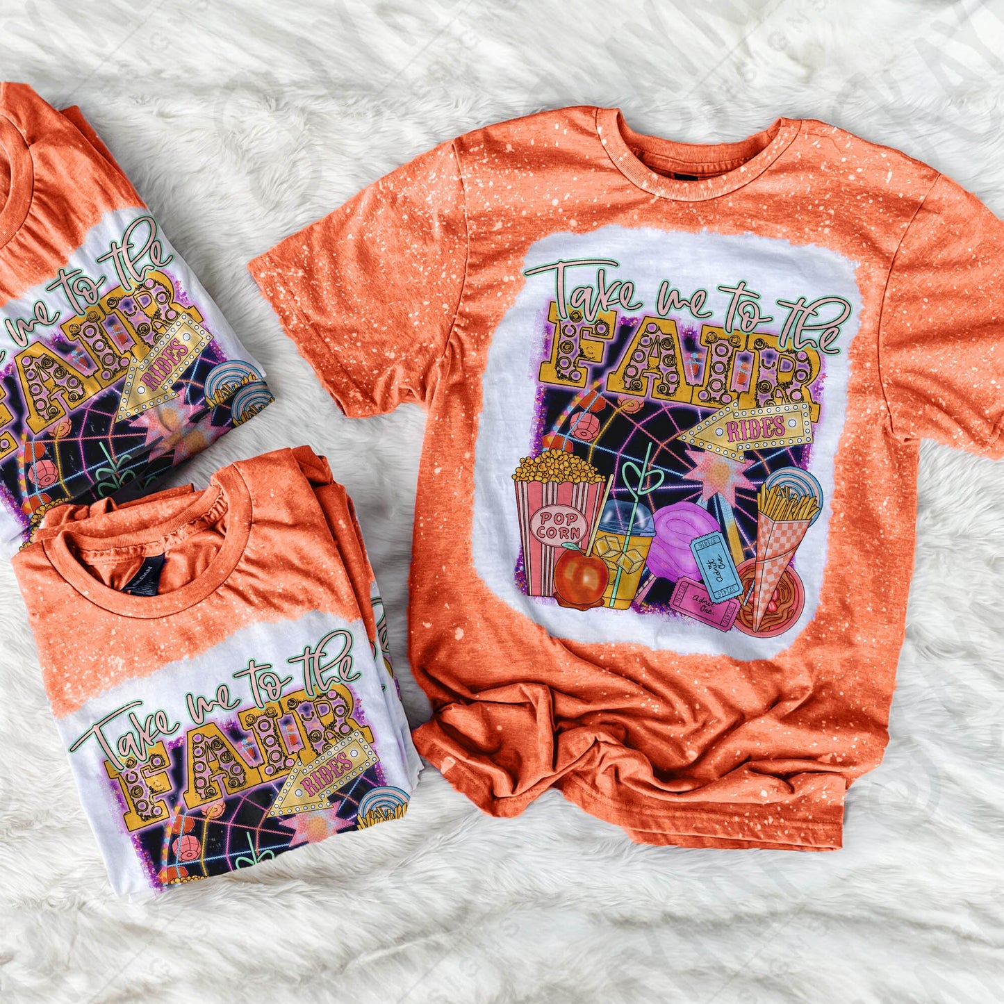 Take me to the Fair 1 Sublimation Design PNG Digital Download Printable State Fair Country Fair Rides Neon Ferris Wheel Tickets Fall Autumn