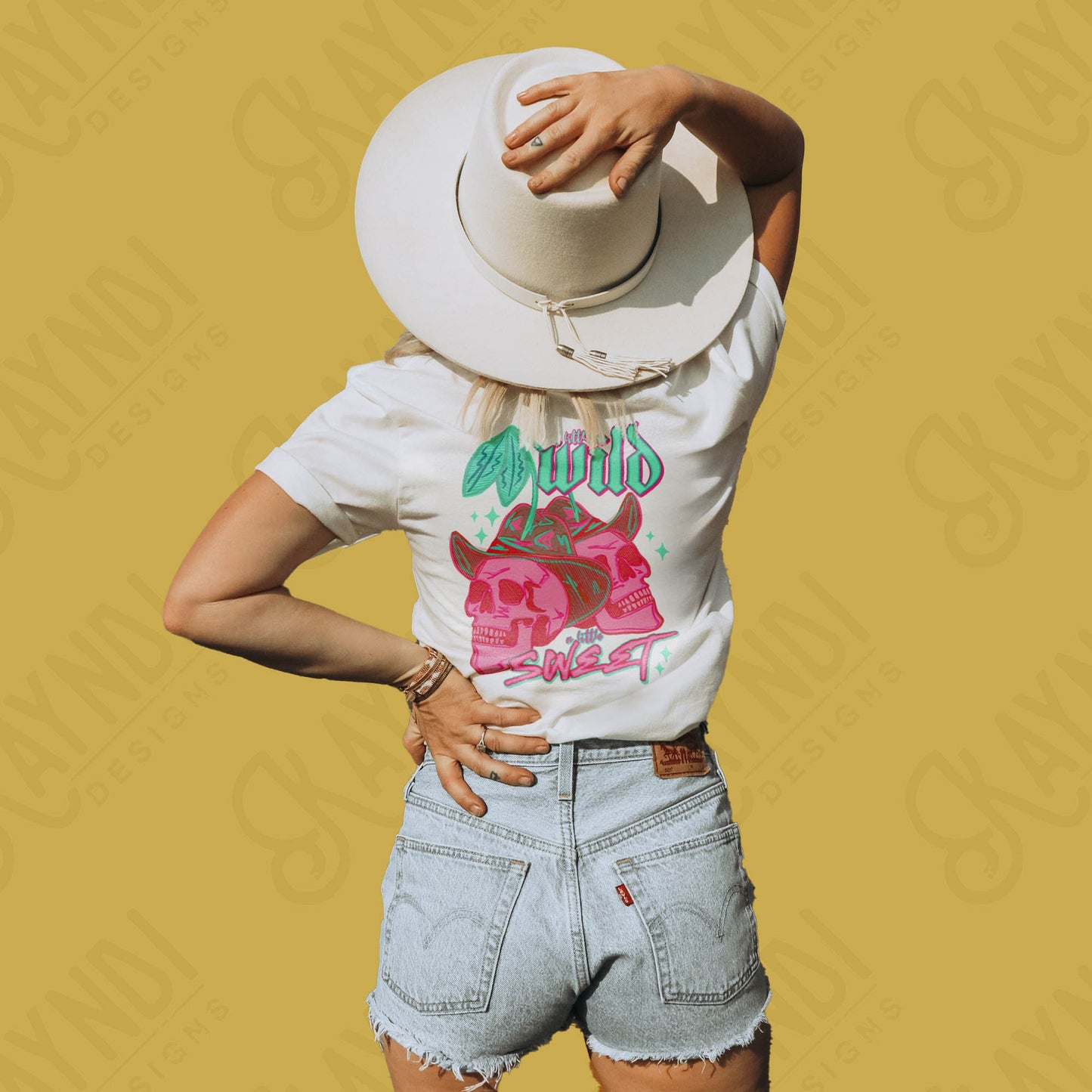 A Little Wild A Little Sweet Cherries Sublimation Design PNG Digital Download Printable Cowboy Hat Cherry Western Cowgirl Y'allternative