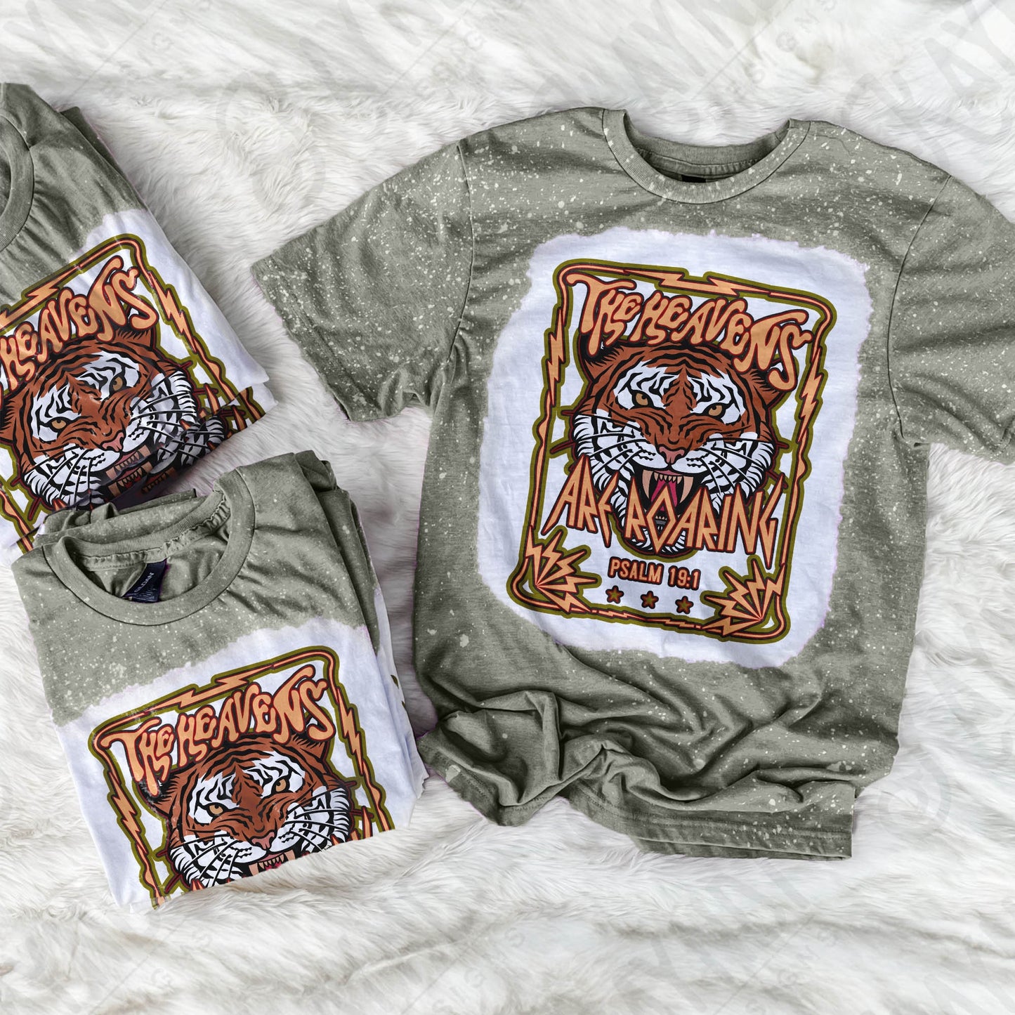 Heavens Roaring: Matching Pocket Sublimation PNG, Digital Download, Printable Christian, Faith-Based Art, Vibrant, DIY Craft Design