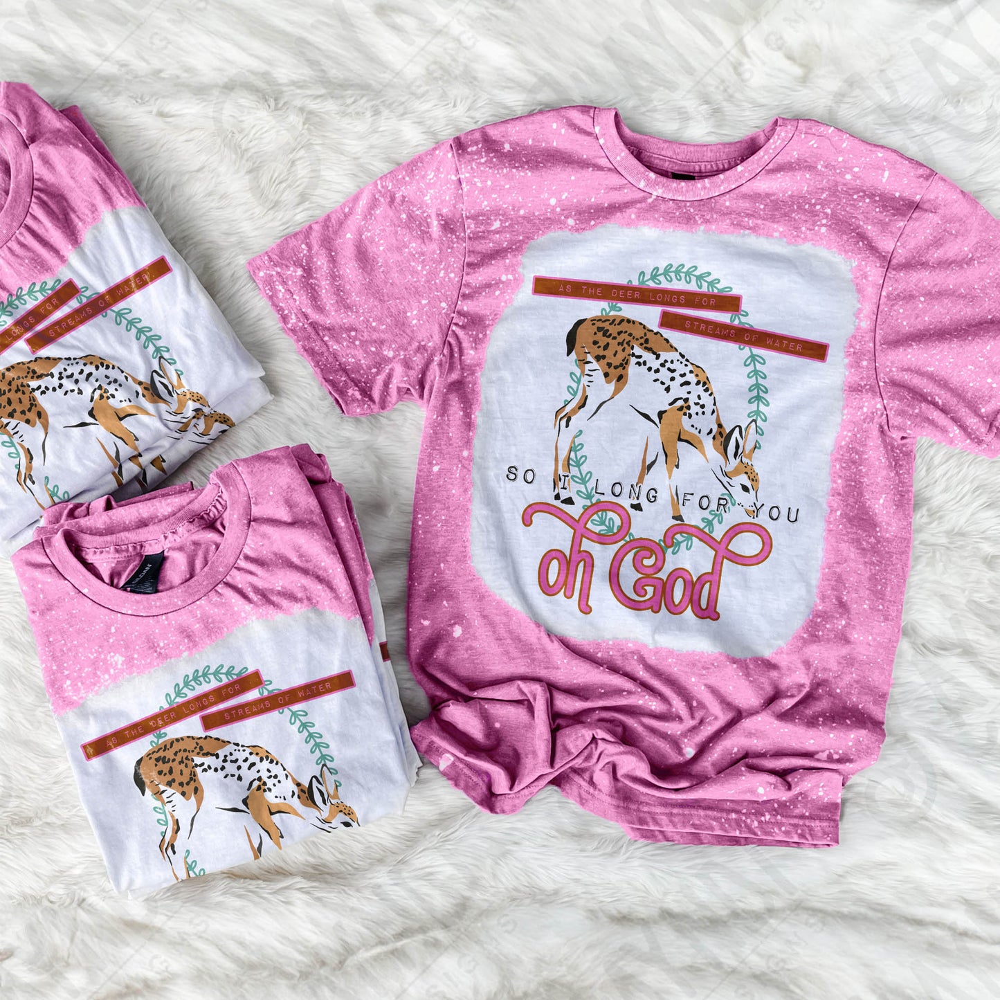 As a Deer Longs for Streams of Water So I Long For You Oh God Sublimation Design PNG Digital Download Printable Christian Faith Country Cute