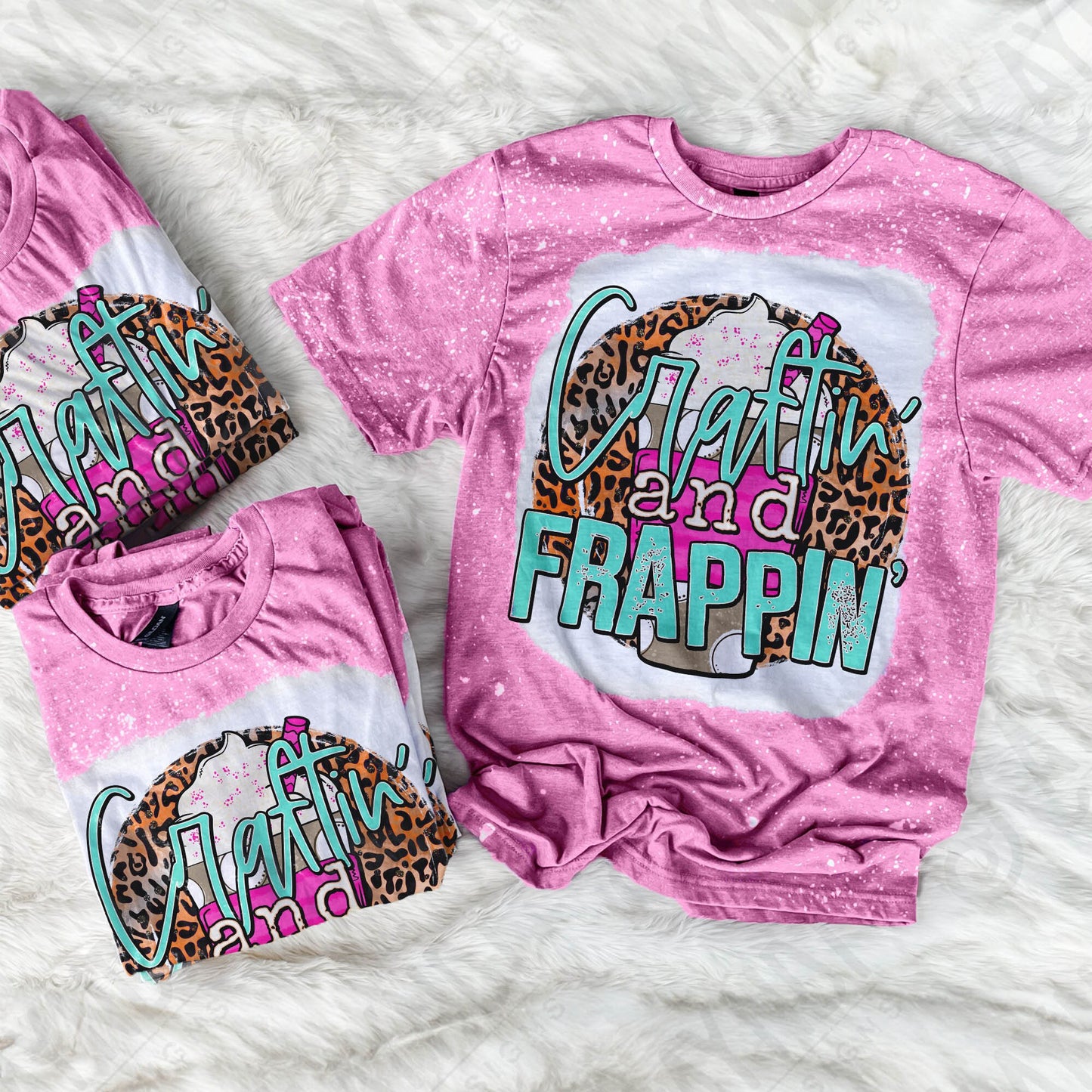 Craftin' and Frappin' Sublimation PNG, Digital Download, Printable Crafter, Vibrant, DIY Craft Design