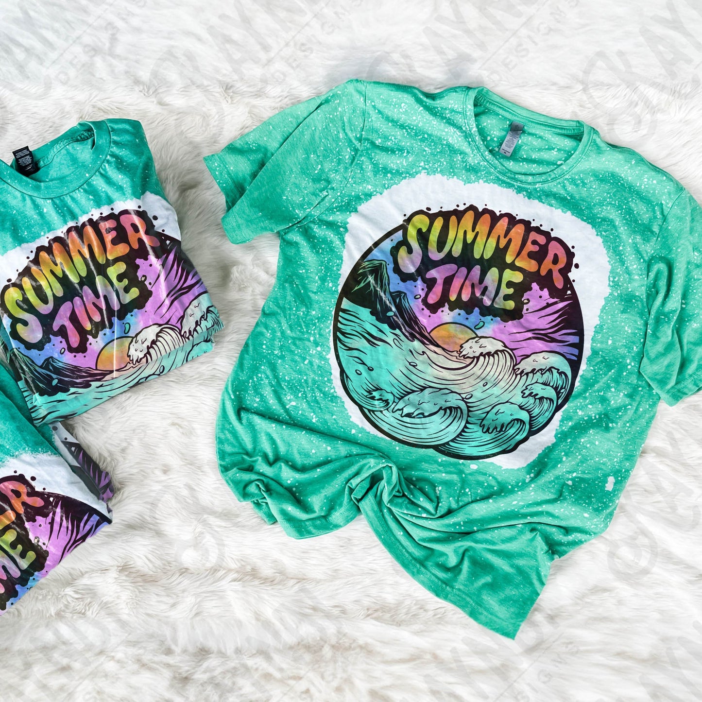 Summer Time Sublimation PNG, Digital Download, Printable Summer Waves, Beach Sunset, DIY Craft Design