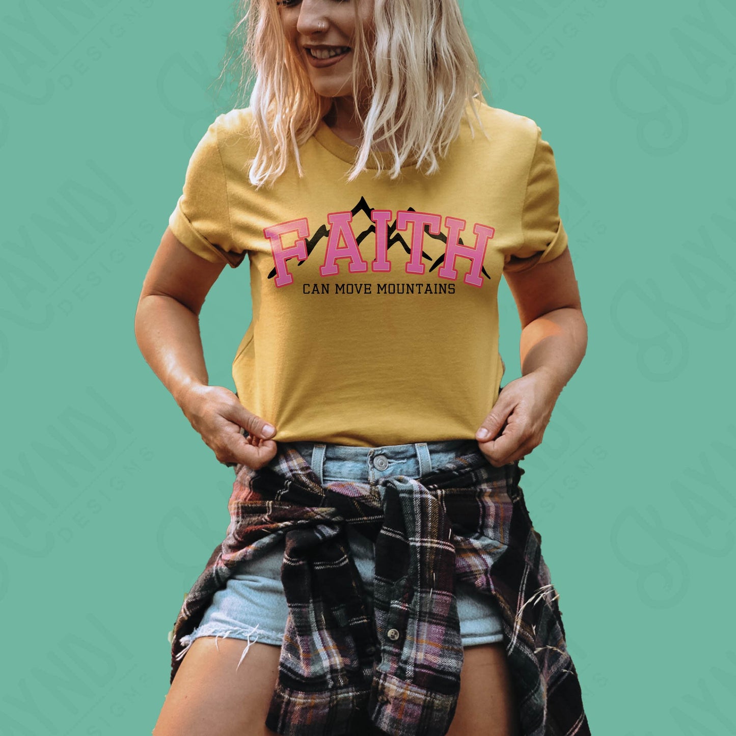 Faith Can Move Mountains Sublimation PNG, Digital Download, Printable Christian, Faith-Based Art, Vibrant, DIY Craft Design