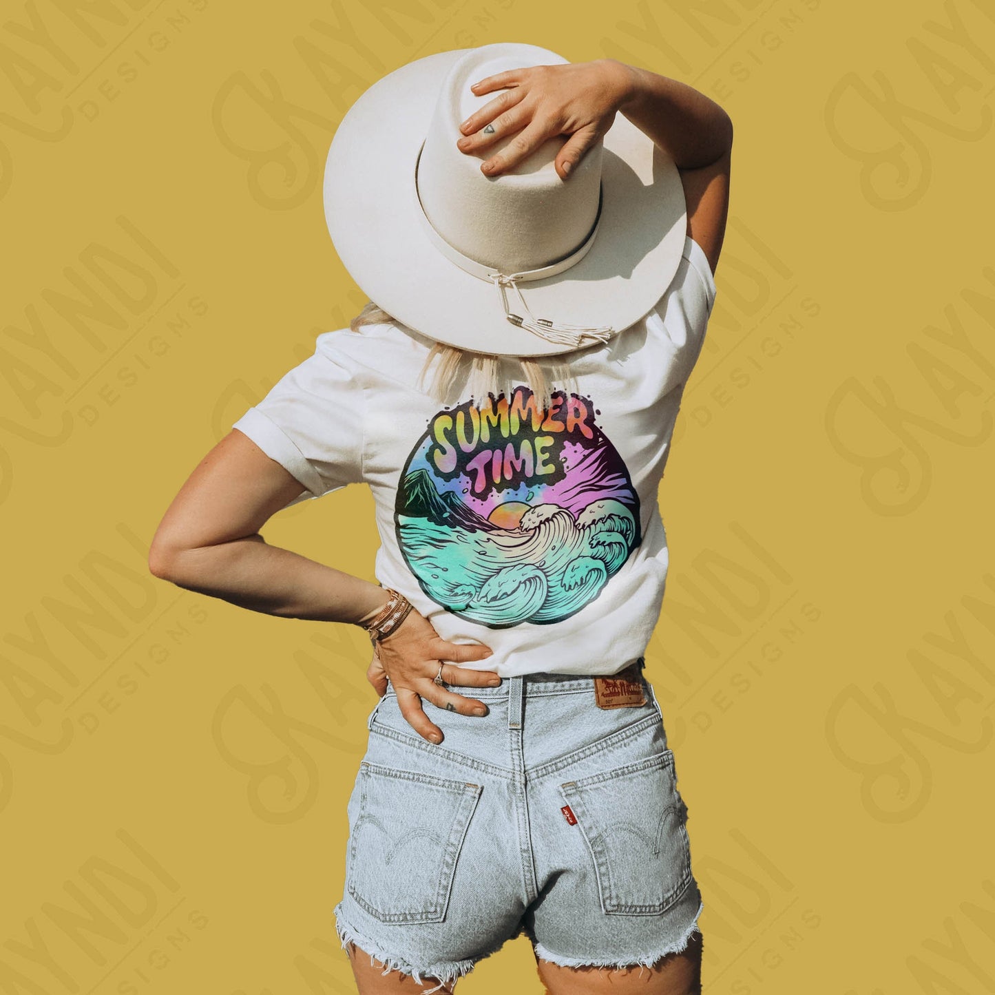 Summer Time Sublimation PNG, Digital Download, Printable Summer Waves, Beach Sunset, DIY Craft Design