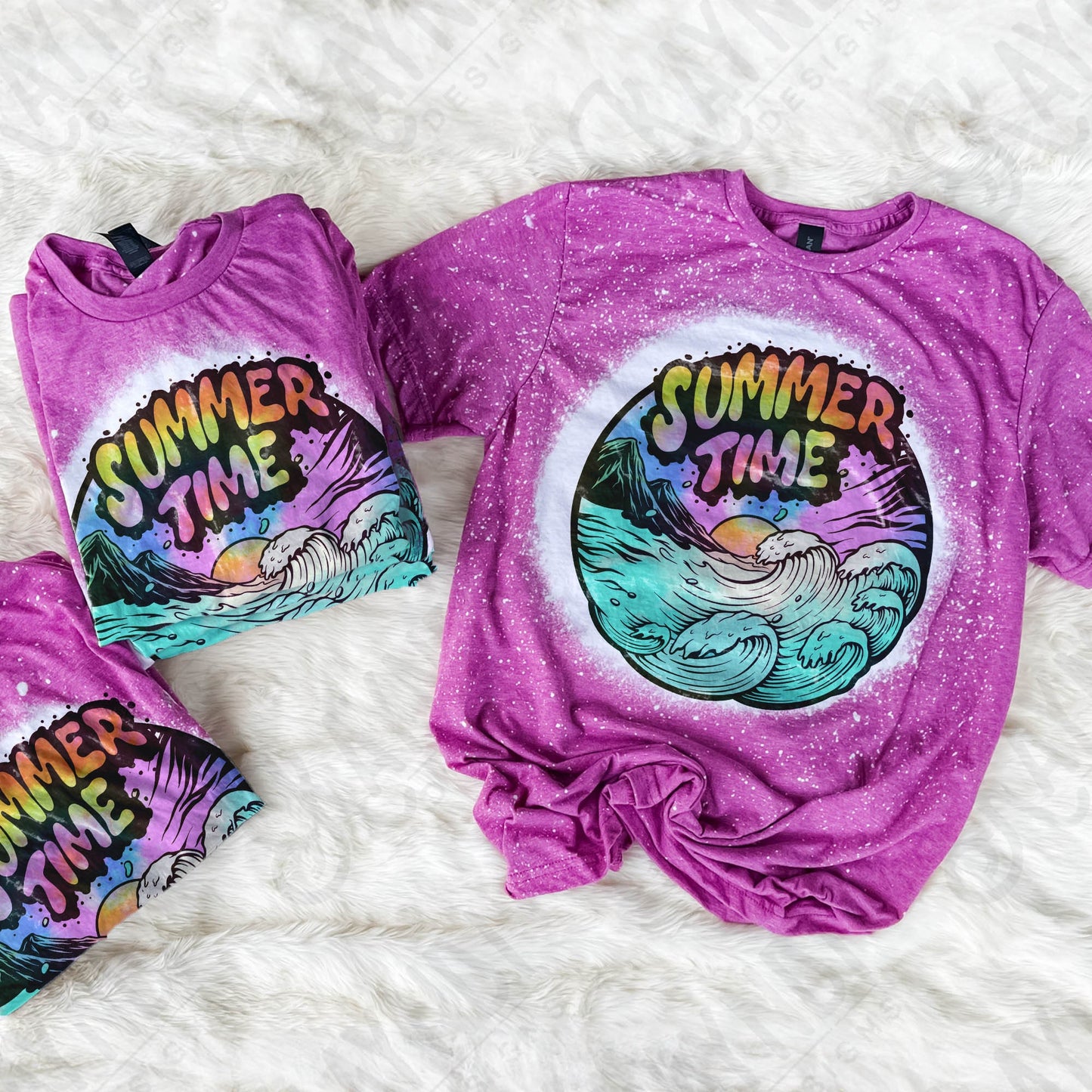 Summer Time Sublimation PNG, Digital Download, Printable Summer Waves, Beach Sunset, DIY Craft Design