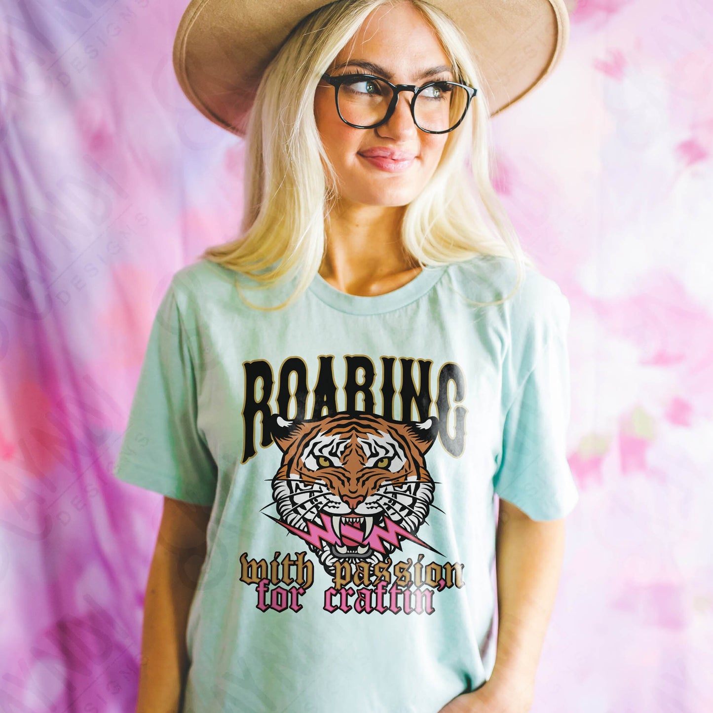 Roaring with passion for craftin' Sublimation PNG, Digital Download, Printable Crafter, DIY Craft Design