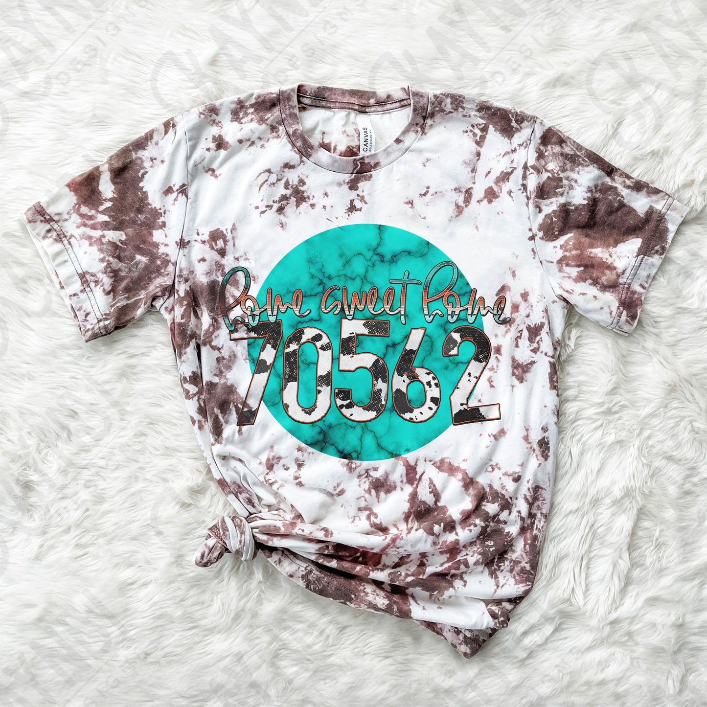Custom Zip Code Design Sublimation PNG, Digital Download, Printable Western, State-Based Art, Vibrant, DIY Craft Design, Turquoise, Serape