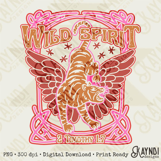 Wild Spirit Sublimation Design PNG Digital Download Printable