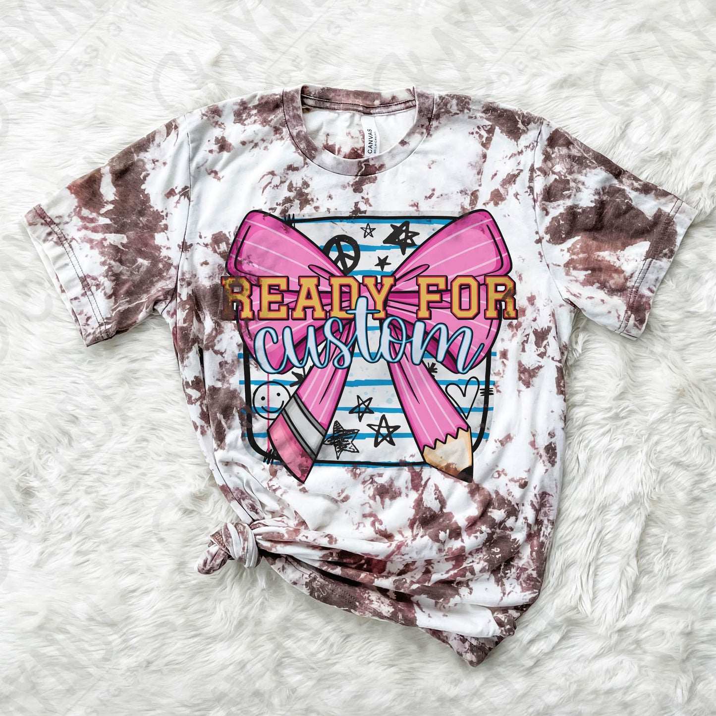 Custom Ready For Design Sublimation PNG, Digital Download, Printable, School-Based Art, Vibrant, DIY Craft Design, Bows, Notebook, Pencil