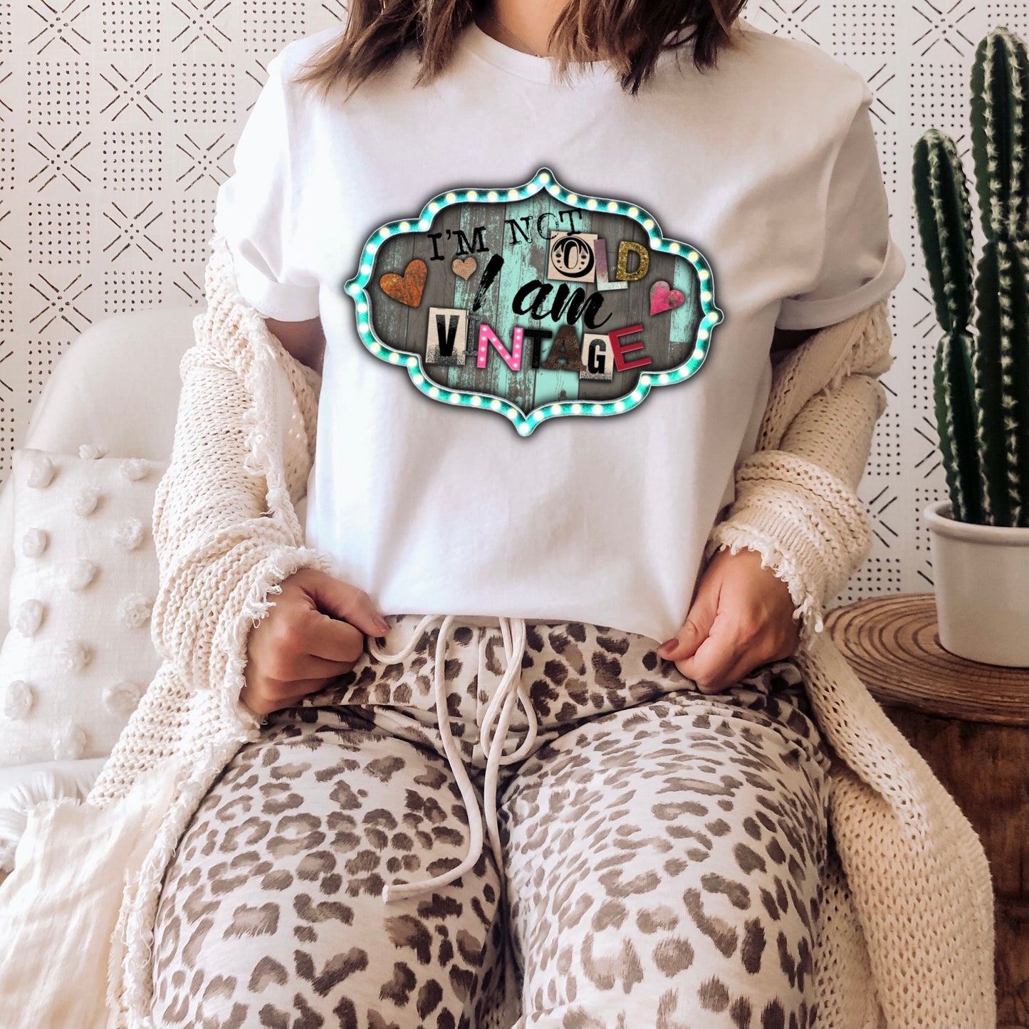 I’m not old I am vintage Sublimation Design PNG Digital Download Rustic Marquee