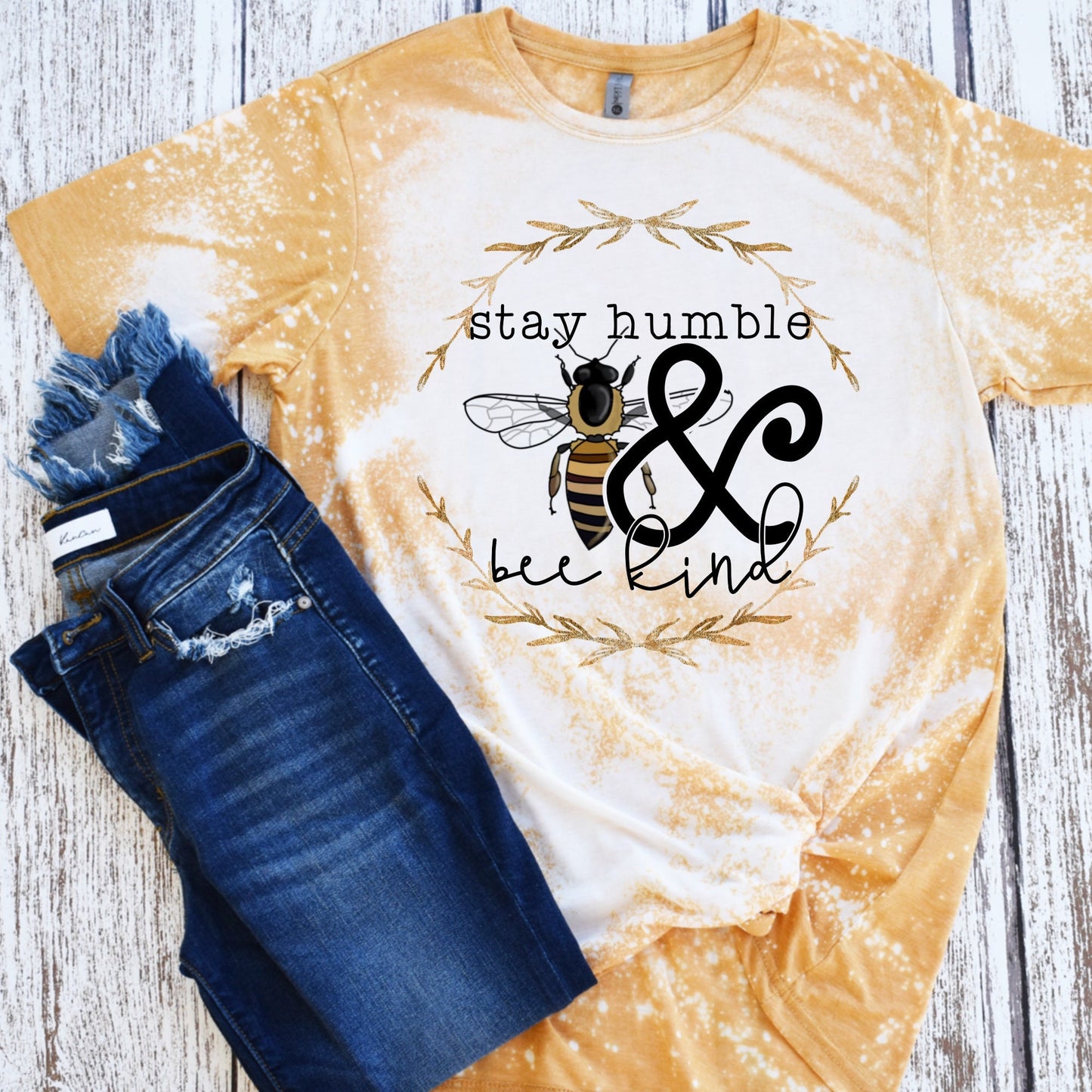 Stay Humble and Be Kind Bumble Bee Sublimation Design PNG Digital Download Printable Gold Foil Leaf Antique Vintage Queen Bee bumblebee
