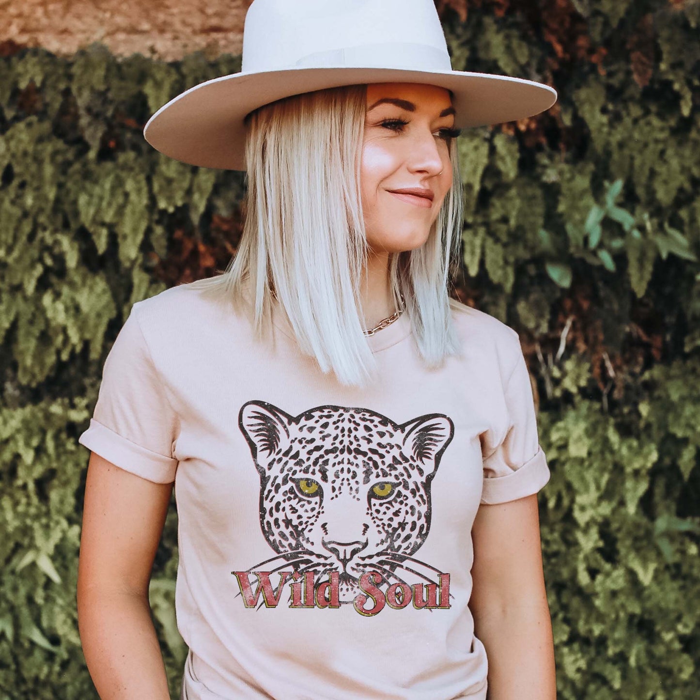 Wild Soul Leopard Sublimation Design PNG Digital Download Printable Cheetah Cat Retro Distressed Vintage Groovy Edgy Grunge