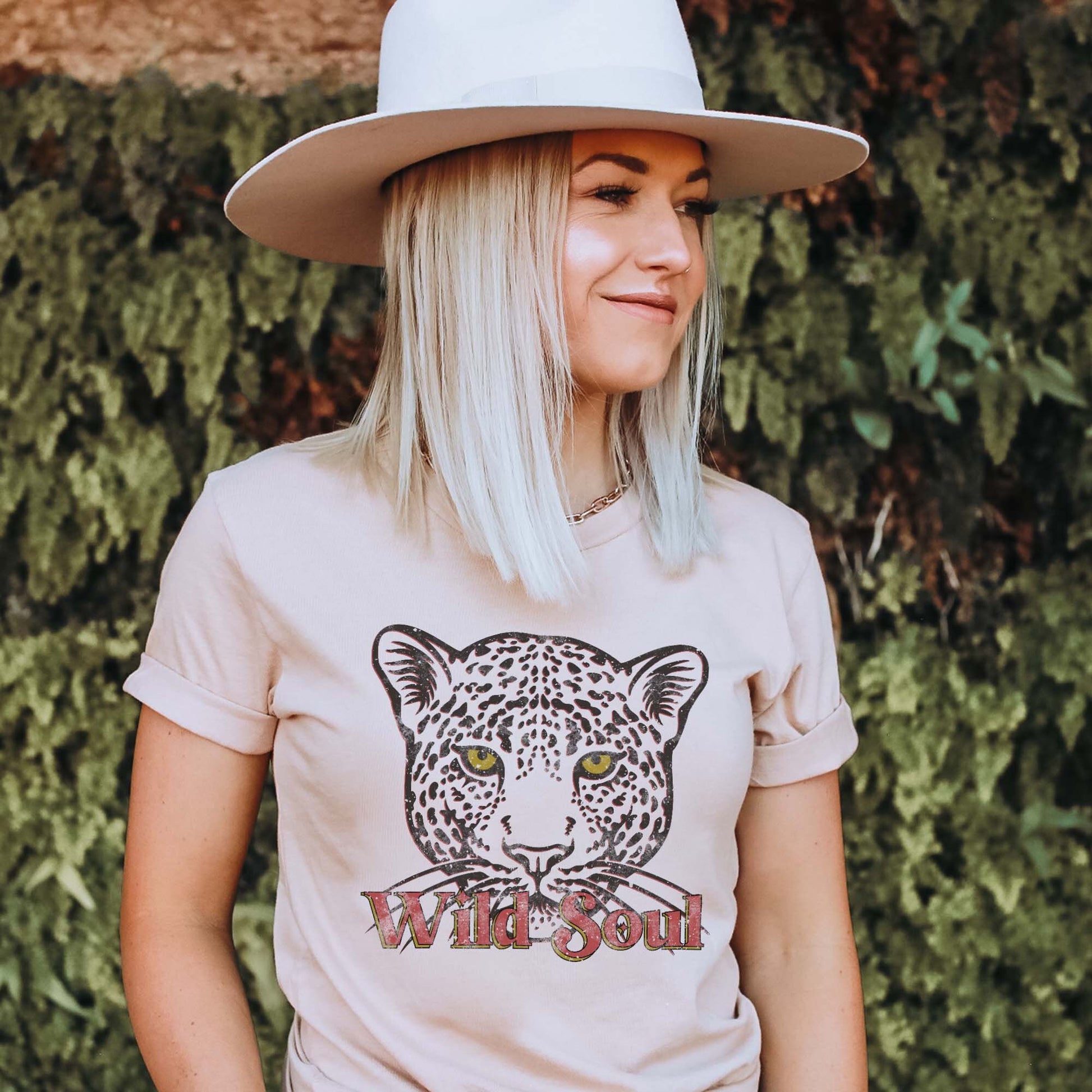 Wild Soul Leopard Sublimation Design PNG Digital Download Printable Cheetah Cat Retro Distressed Vintage Groovy Edgy Grunge