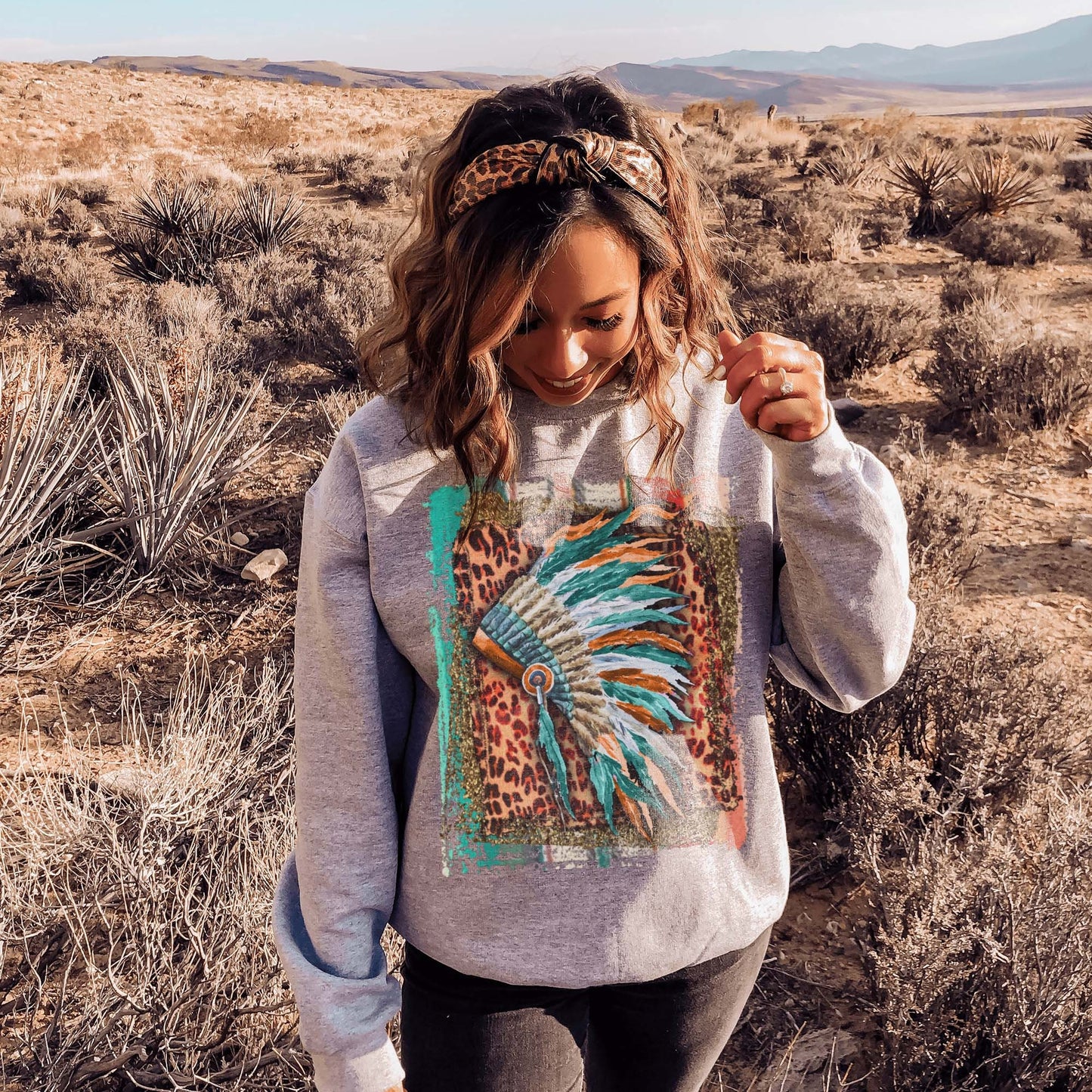 Leopard Feather Headress Sublimation Design PNG Digital Download Printable Indian Native American Tribe Tribal Boho Western Feathers