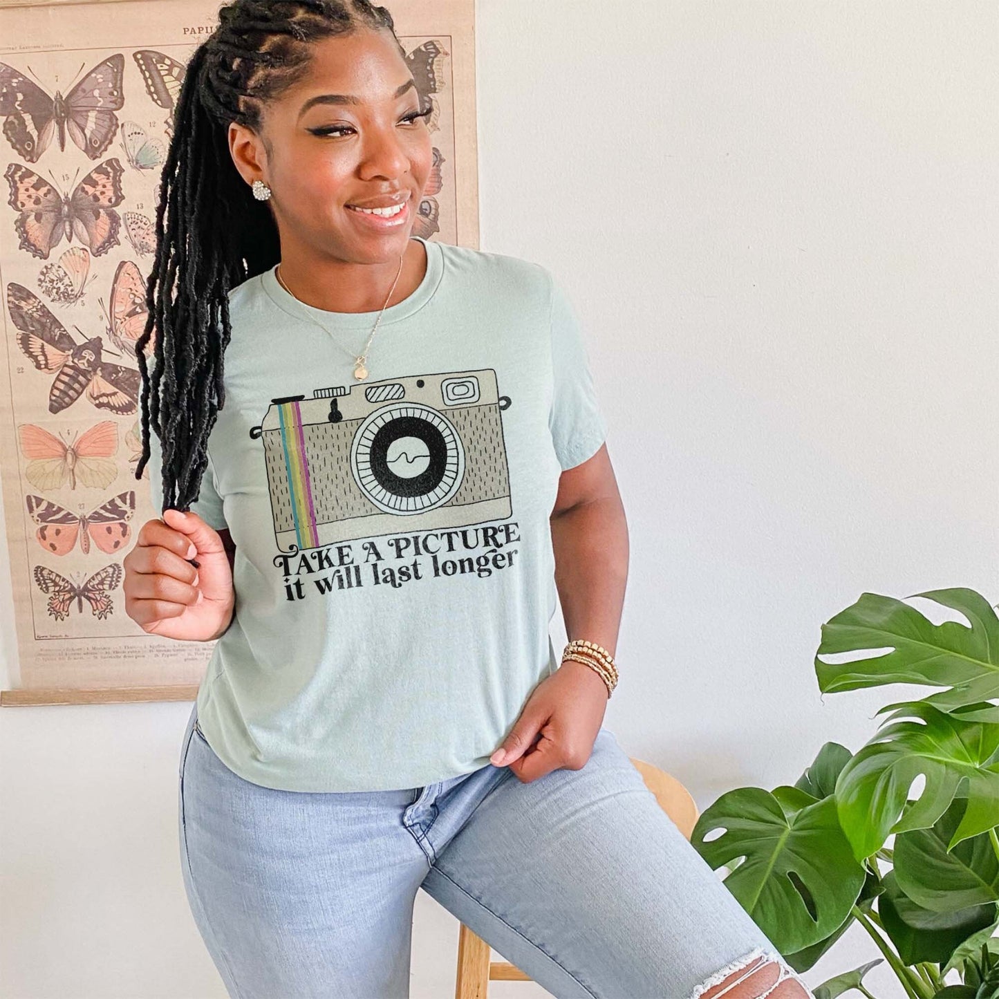 Take a Picture it Will Last Longer Sublimation Design PNG Digital Download Printable Retro Camera Sarcastic Quote Saying Vintage