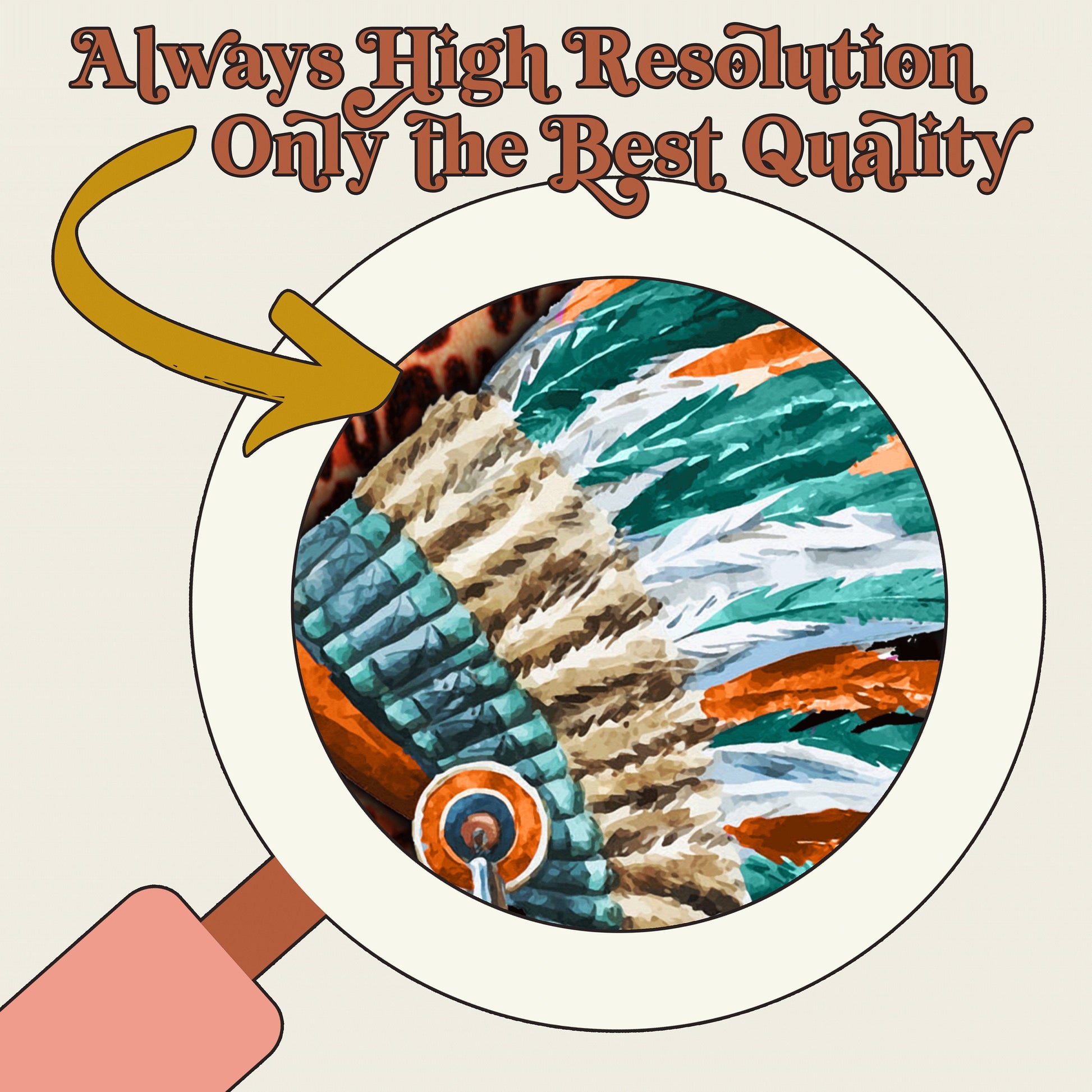 Leopard Feather Headress Sublimation Design PNG Digital Download Printable Indian Native American Tribe Tribal Boho Western Feathers