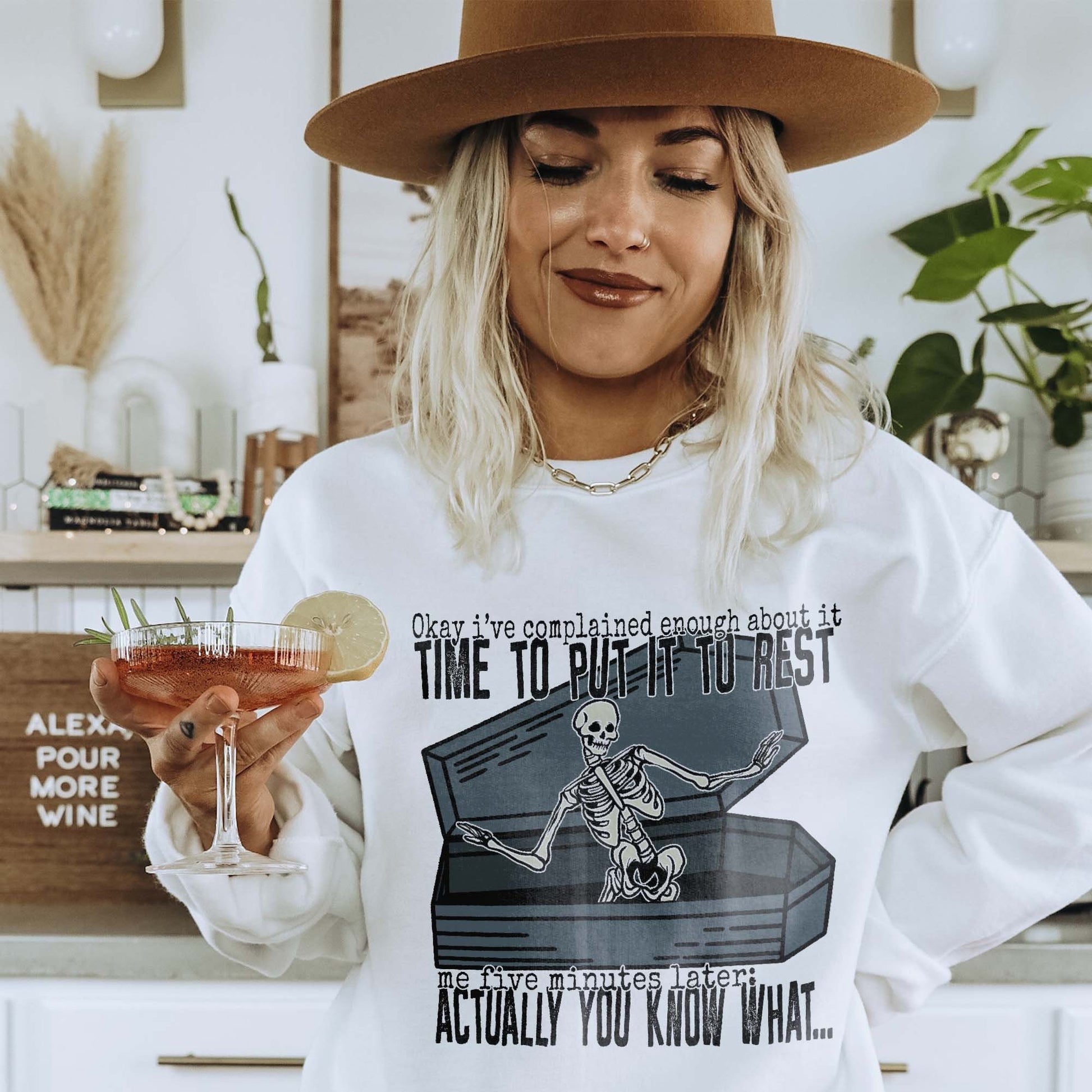 Okay Ive Complained Enough Time to Put it to Rest Sublimation Design PNG Digital Download Printable Skeleton Skelly Skull Sarcastic Snarky