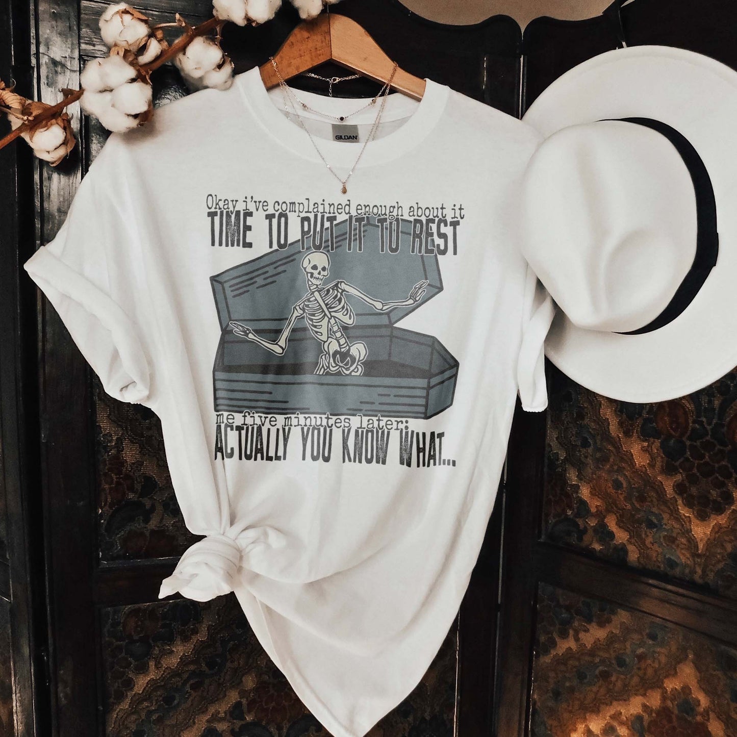 Okay Ive Complained Enough Time to Put it to Rest Sublimation Design PNG Digital Download Printable Skeleton Skelly Skull Sarcastic Snarky