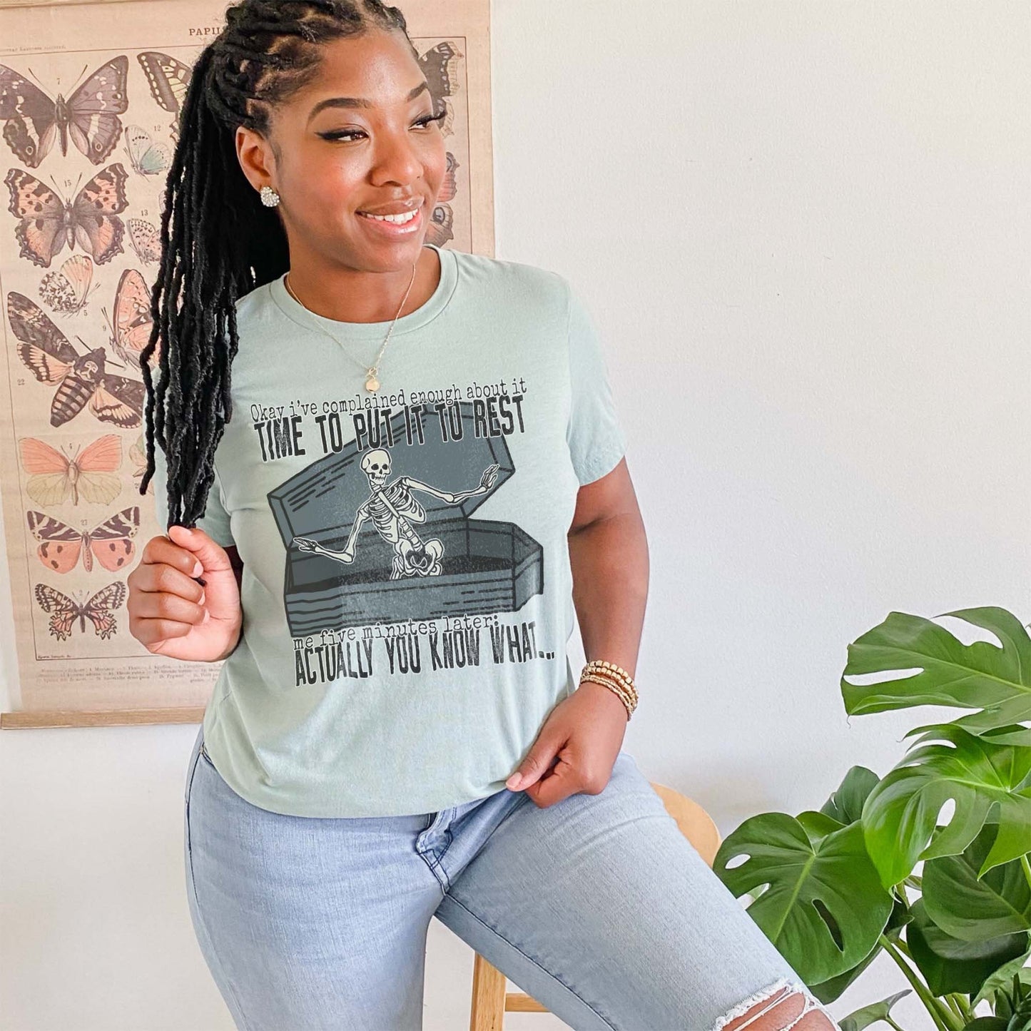 Okay Ive Complained Enough Time to Put it to Rest Sublimation Design PNG Digital Download Printable Skeleton Skelly Skull Sarcastic Snarky