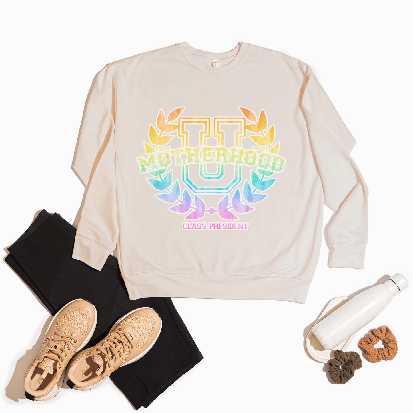 Motherhood University Class President Sublimation Design PNG Digital Download Printable Mother Hood Mama Mom Momma Toddler Tired Mom Life