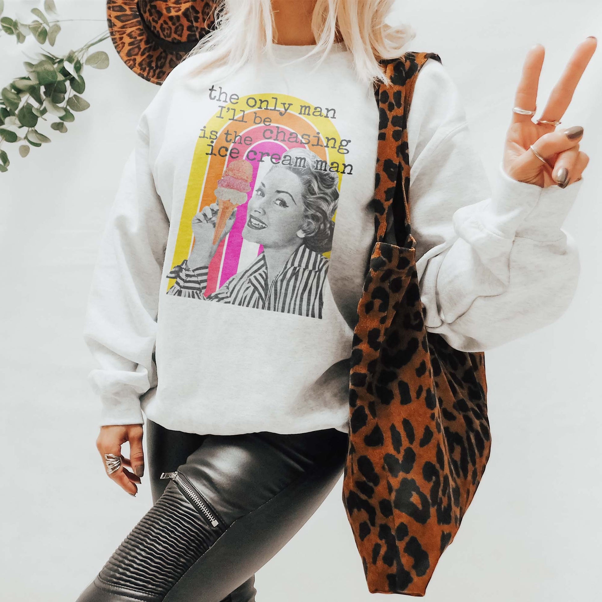 The Only Man I'll Be Chasing is the Ice Cream Man Sublimation Design PNG Digital Download Printable 40s 50s Retro Woman Pin Up Funny Snarky