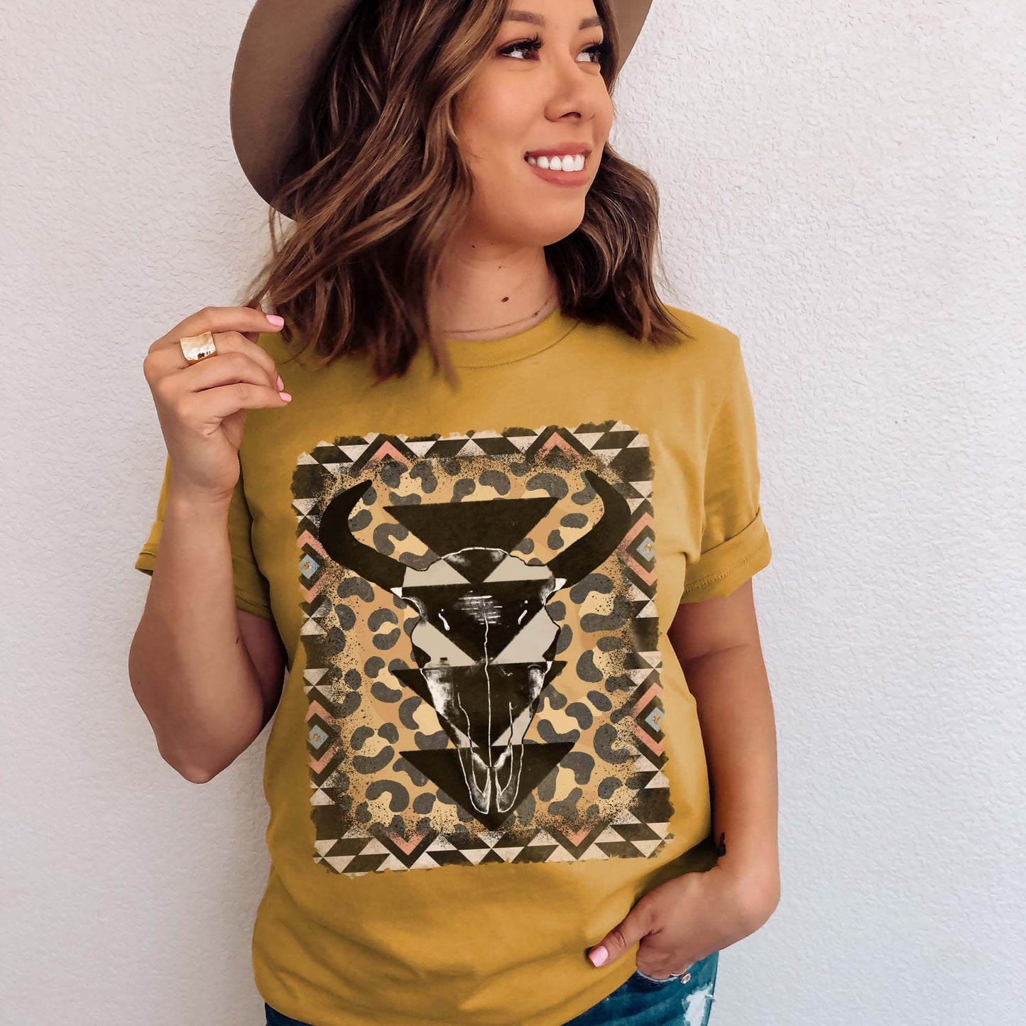 Leopard Steer Skull Sublimation Design PNG Digital Download Printable Bull Cow Print Western Aztec Tribal Cheetah Vintage Cowgirl Rodeo