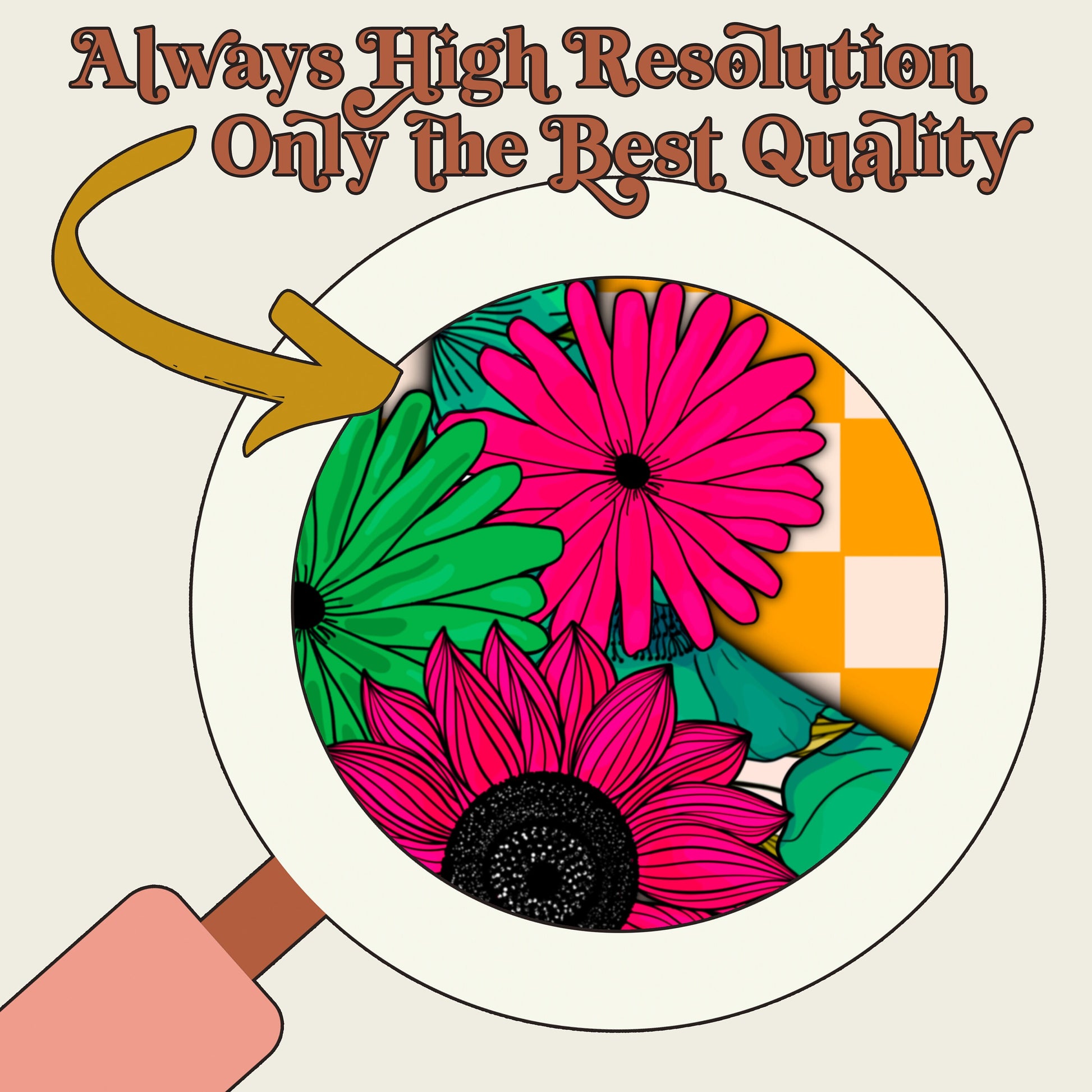 Peace Floral Sublimation Design PNG Digital Download Printable Boho Flower Daisy Retro Groovy Checker Hippie Trippy Tiedye Peace Sign Daisy