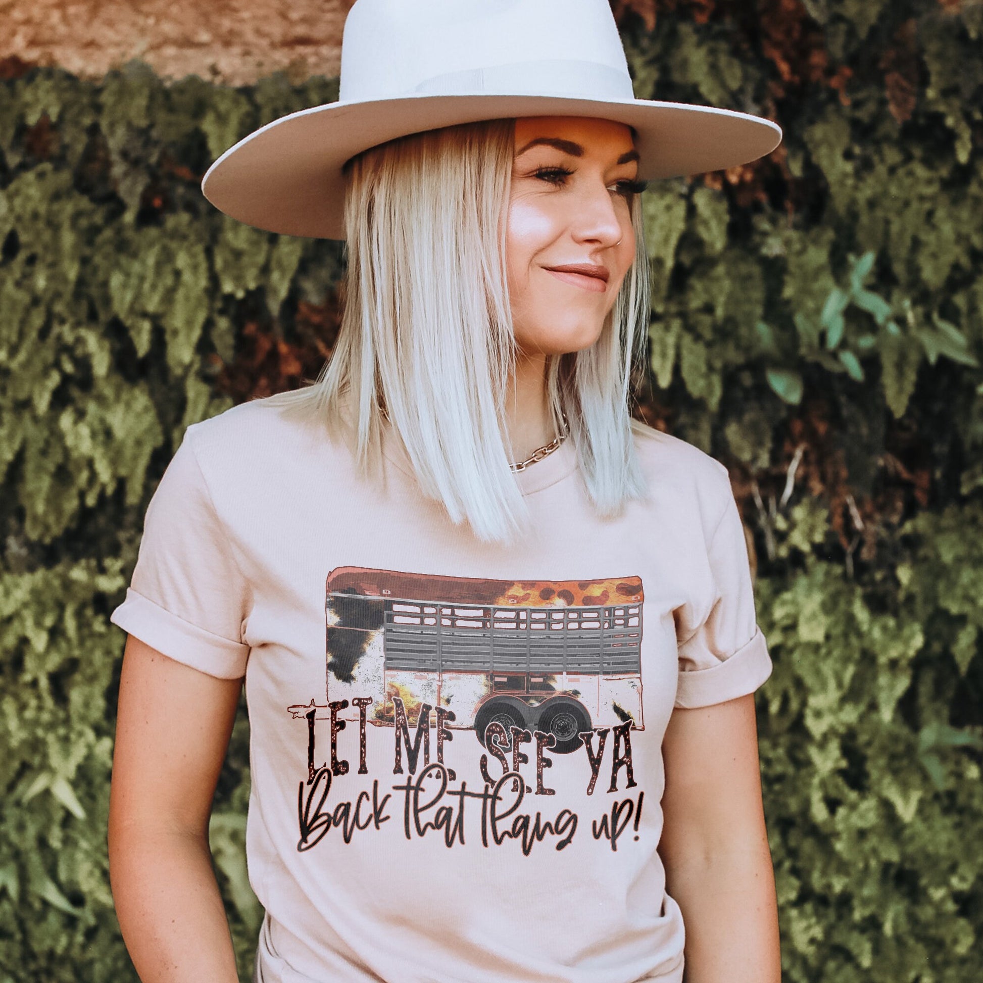 Let Me See Ya Back That Thing Up Sublimation Design PNG Digital Download Printable Horse Cattle Stock Trailer Cow print Leopard Cowgirl