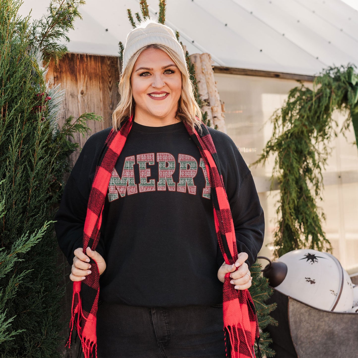 Merry Sublimation Design PNG Digital Download Printable Christmas Sweater Varsity College Merry Christmas Winter Mama Holly Jolly Retro