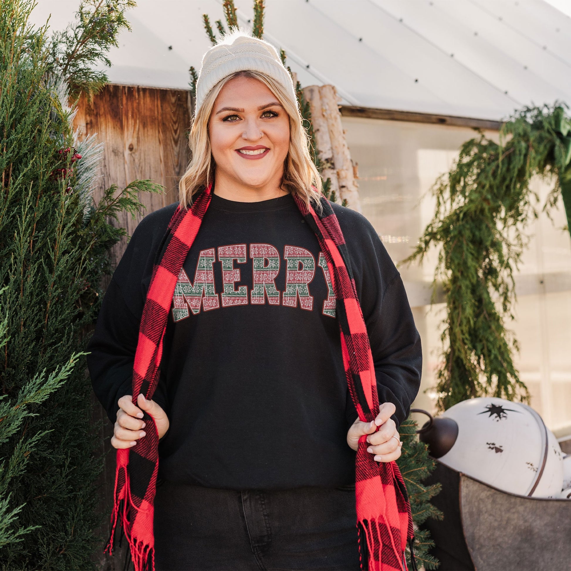 Merry Sublimation Design PNG Digital Download Printable Christmas Sweater Varsity College Merry Christmas Winter Mama Holly Jolly Retro