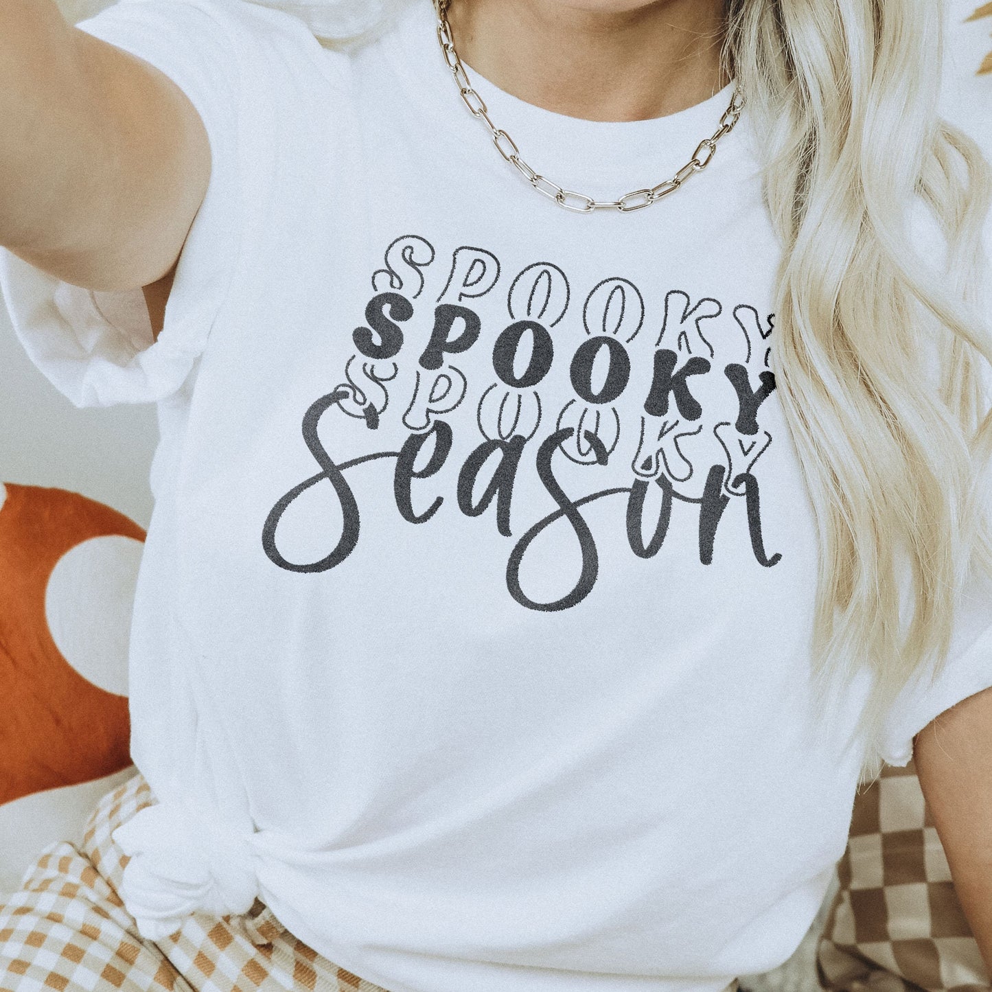 Spooky Season Single Color Sublimation Design PNG Digital Download Printable Halloween Stay Spooky Retro Groovy Pumpkin Vibes Mama