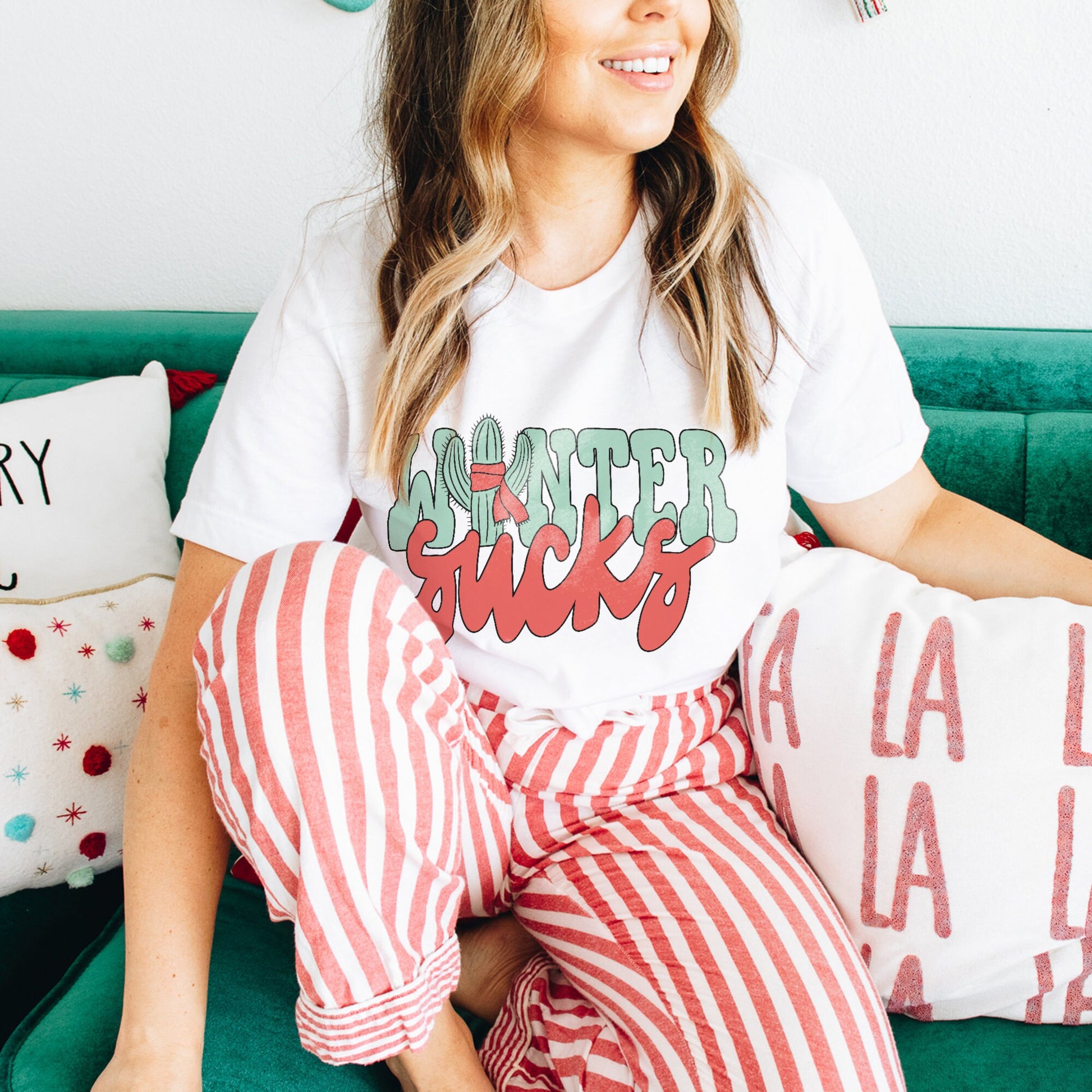 Winter Sucks Sublimation Design PNG Digital Download Printable Cactus Succulent Christmas Western Cute Retro Howdy Funny Groovy Retro