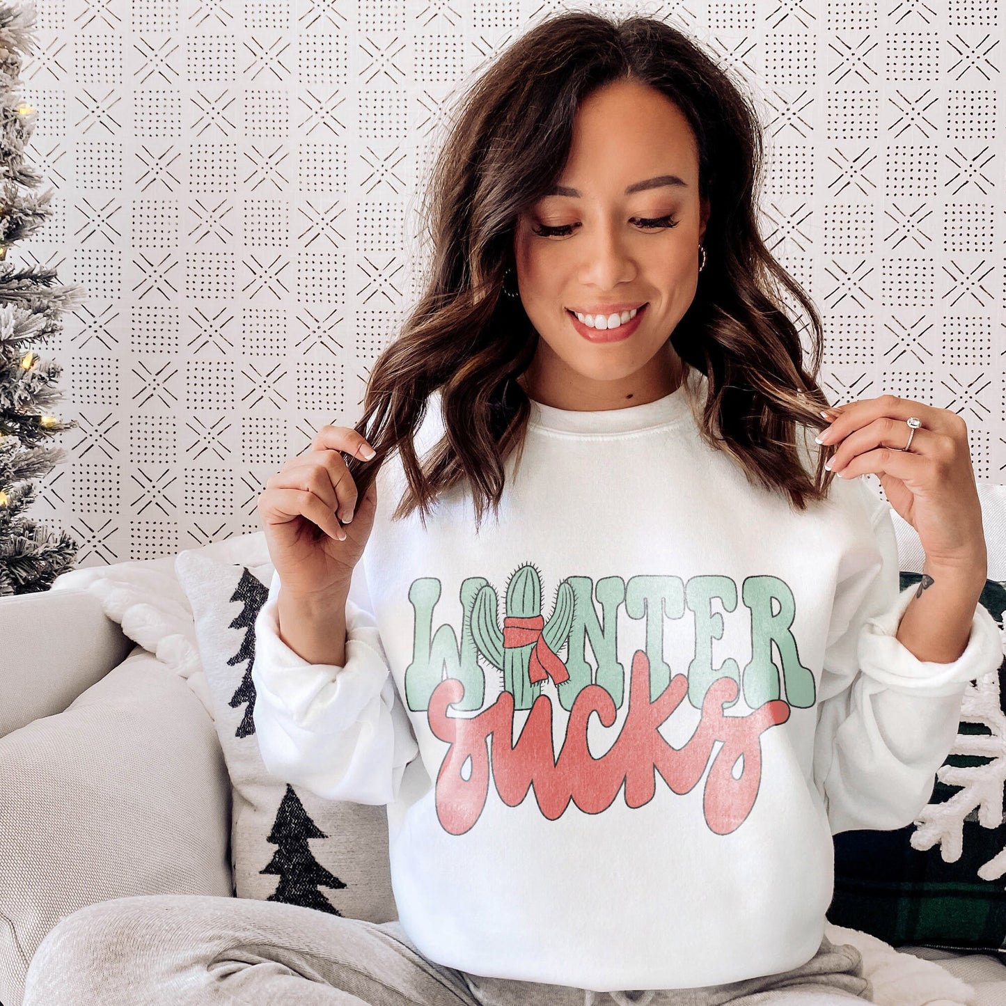 Winter Sucks Sublimation Design PNG Digital Download Printable Cactus Succulent Christmas Western Cute Retro Howdy Funny Groovy Retro