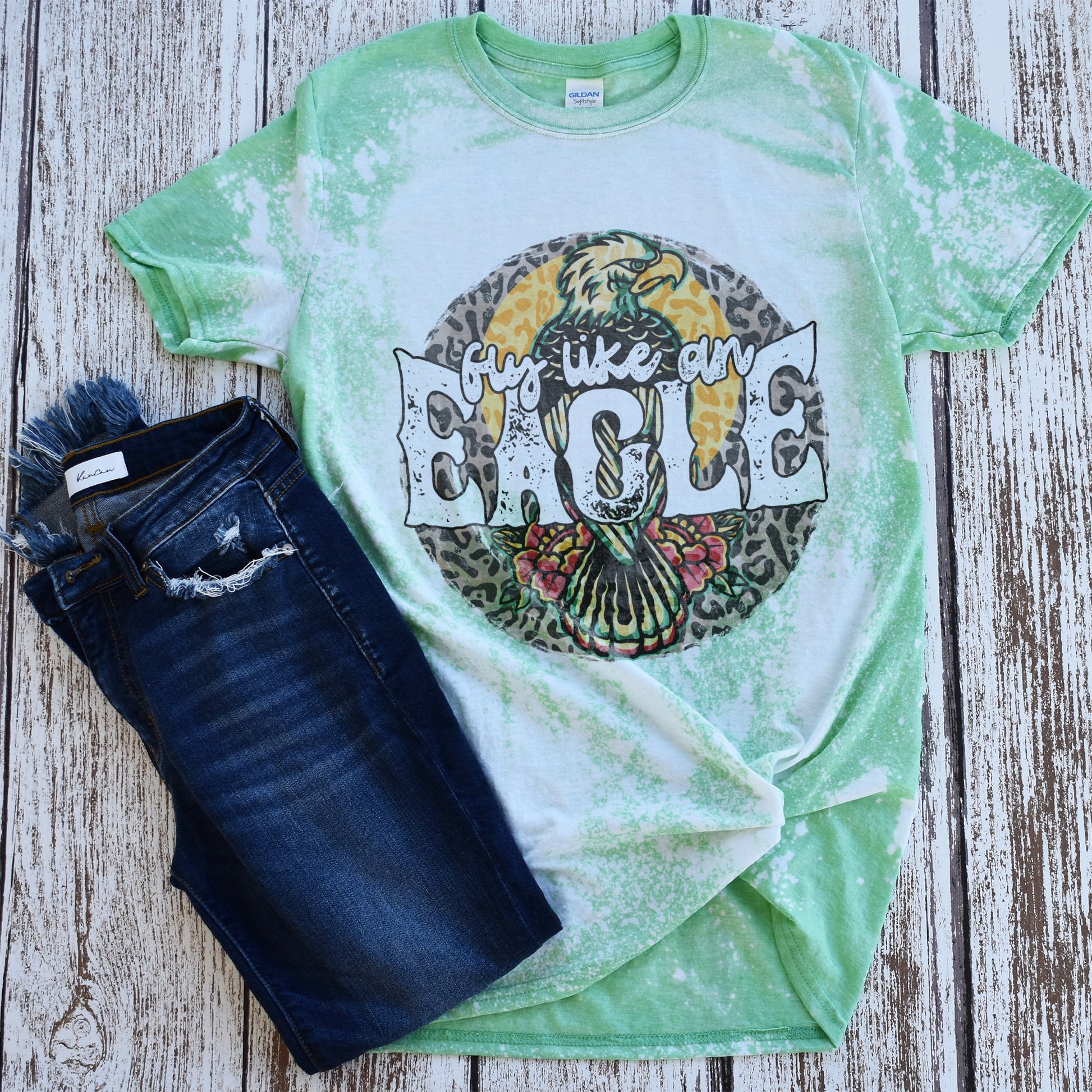 Fly Like an Eagle Sublimation Design PNG Digital Download Printable Retro Vintage Leopard 90s Music Band Rock Grunge Tattoo Bird 80s