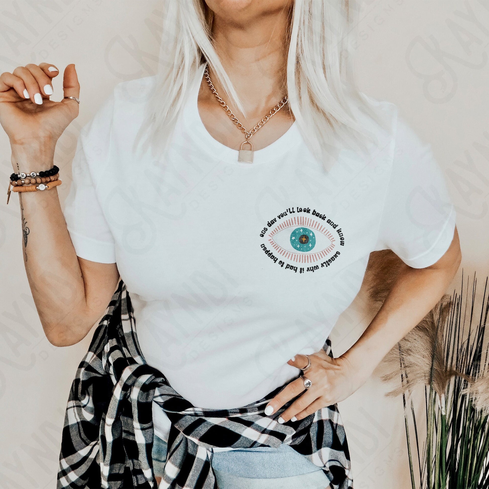 One Day You'll Look Back & Know Exactly Why It Had To Happen Matching Pocket Included Sublimation Design PNG Digital Download Printable