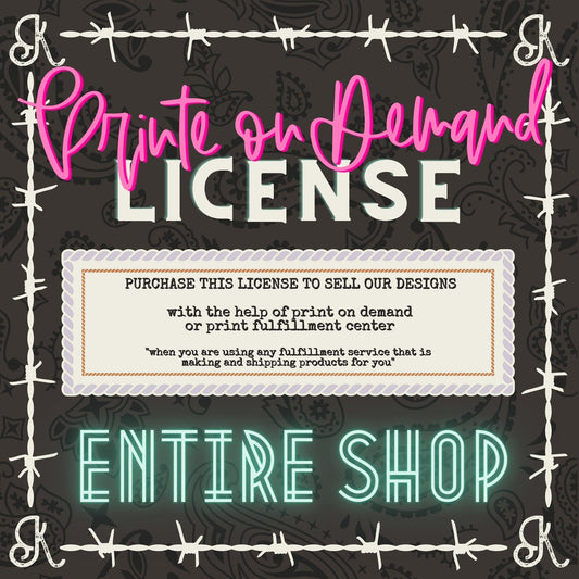 Printed On Demand "POD" License Entire shop